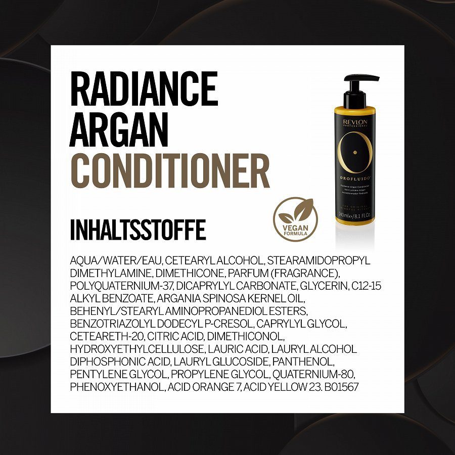 Vegan Haarspülung ml, 240 REVLON Argan Orofluido Conditioner Radiance PROFESSIONAL