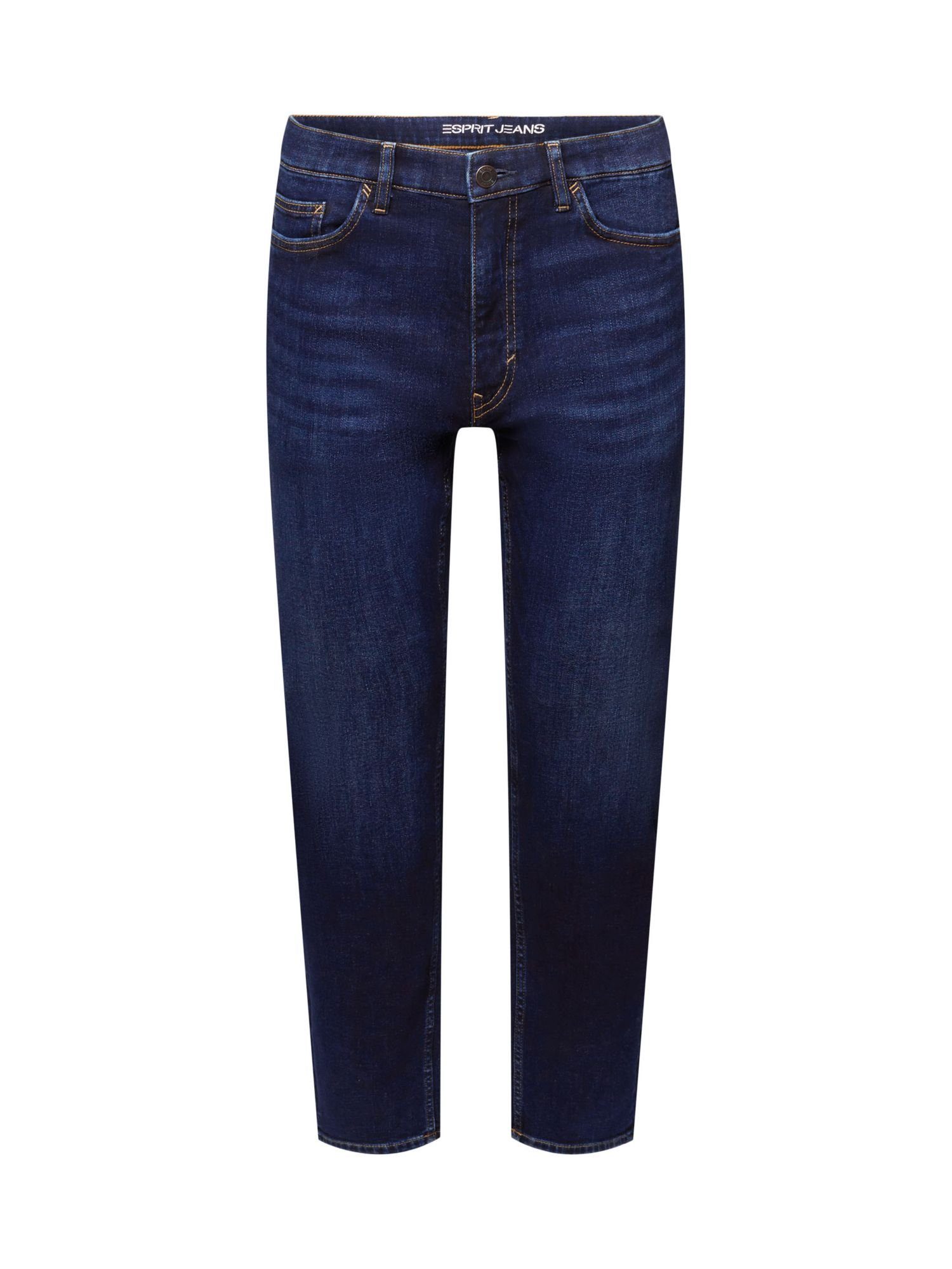 Baumwollstretch Straight-Jeans Bein, Esprit mit Jeans geradem