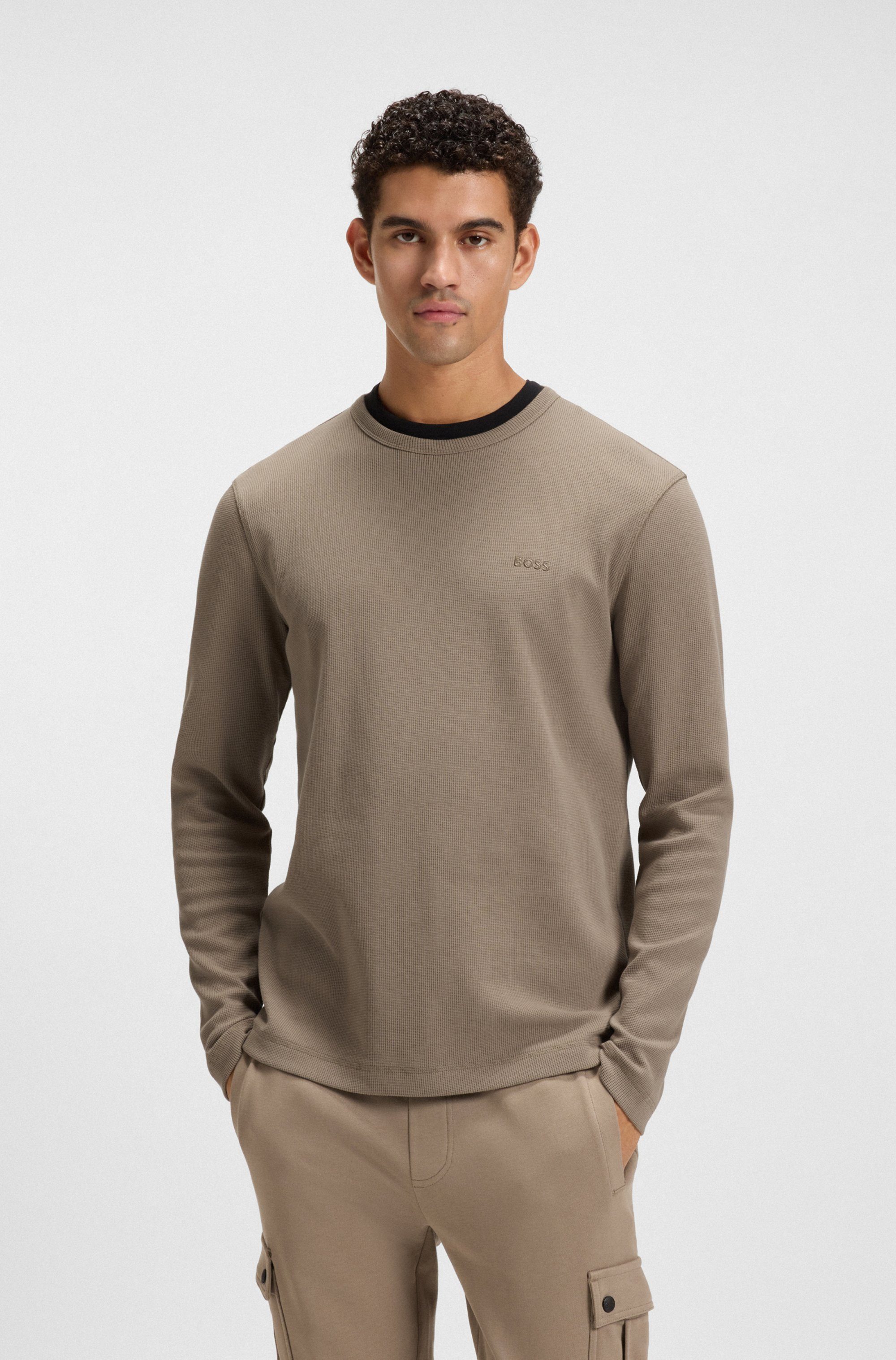 BOSS ORANGE Langarmshirt Tempesto mit BOSS-Stickerei günstig online kaufen