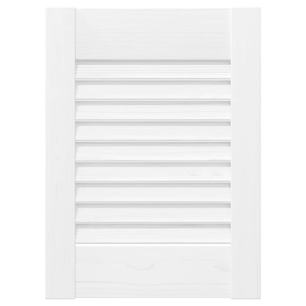 vidaXL Schranktür Schranktür Lamellen-Design Weiß 39,5x29,5 cm (1 St)