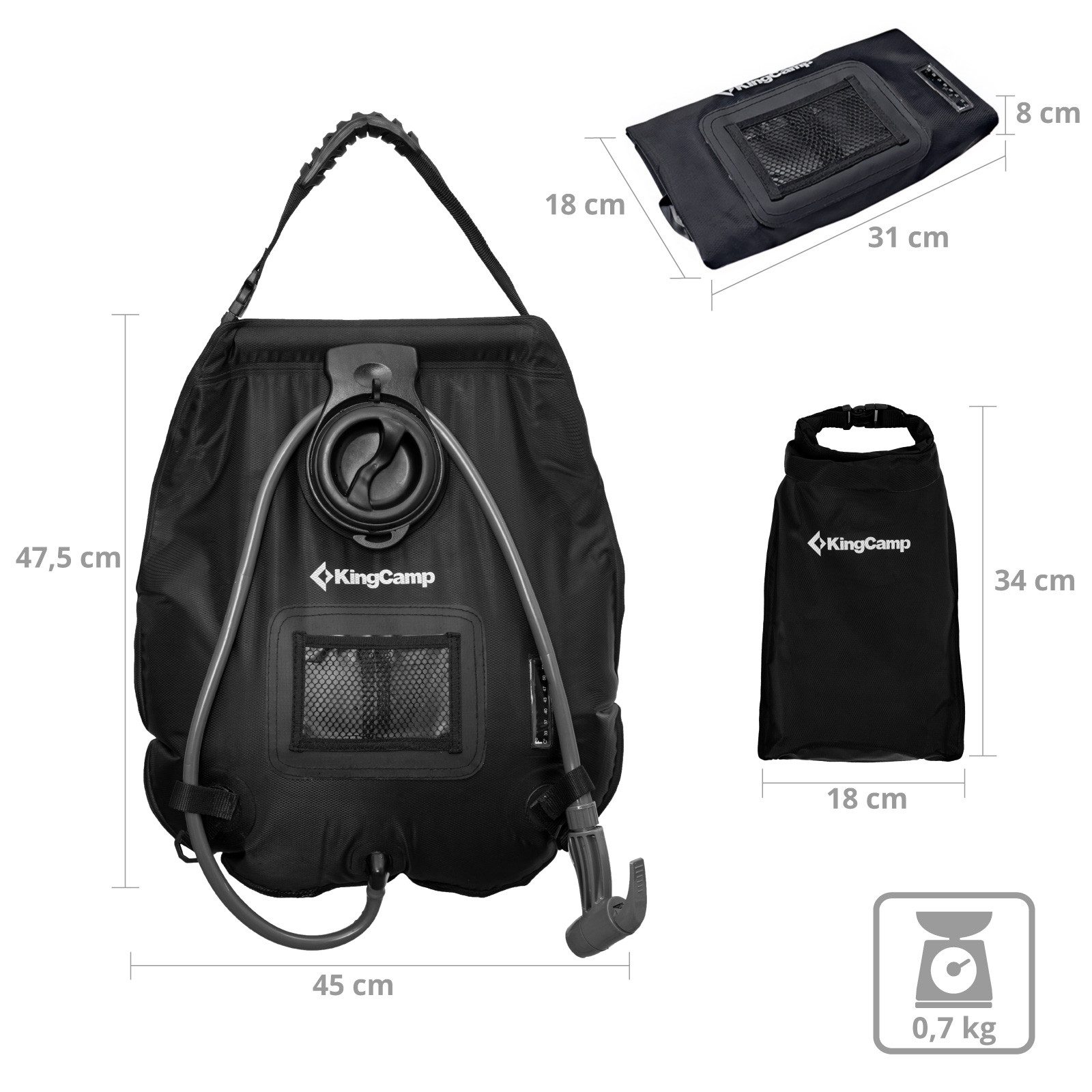 KingCamp Solardusche Solardusche Camping Outdoor Reise günstig online kaufen