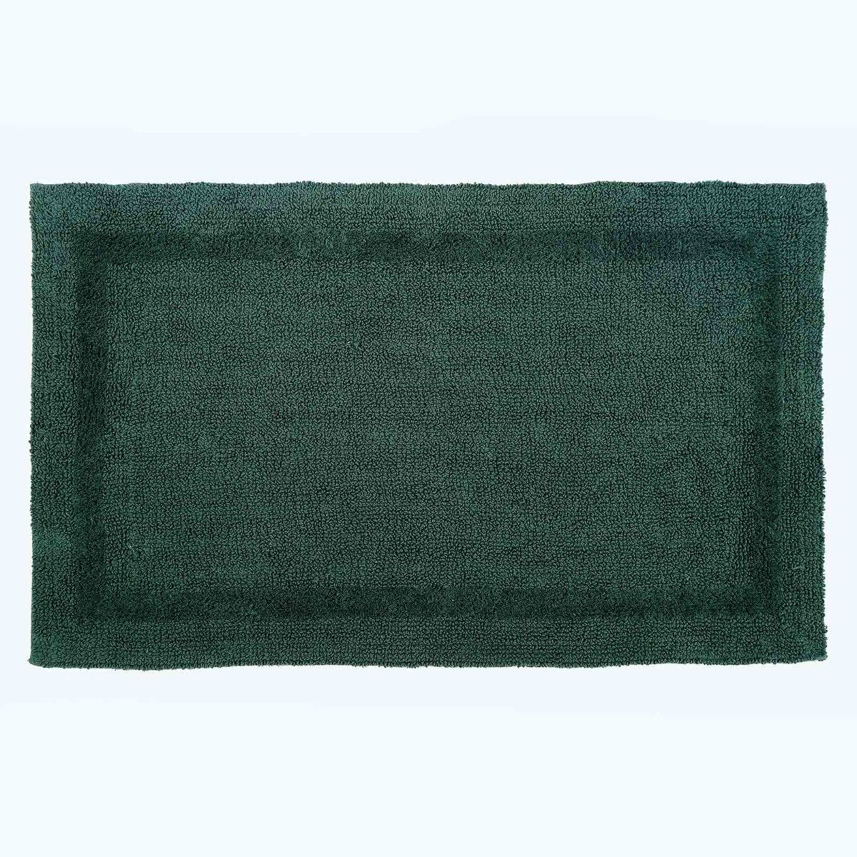 Homescapes Badematte XXL-Badematte waldgrün 70x120 cm aus 100% Baumwolle, Höhe 20 mm, Baumwolle, rechteckig, 70 x 120 cm
