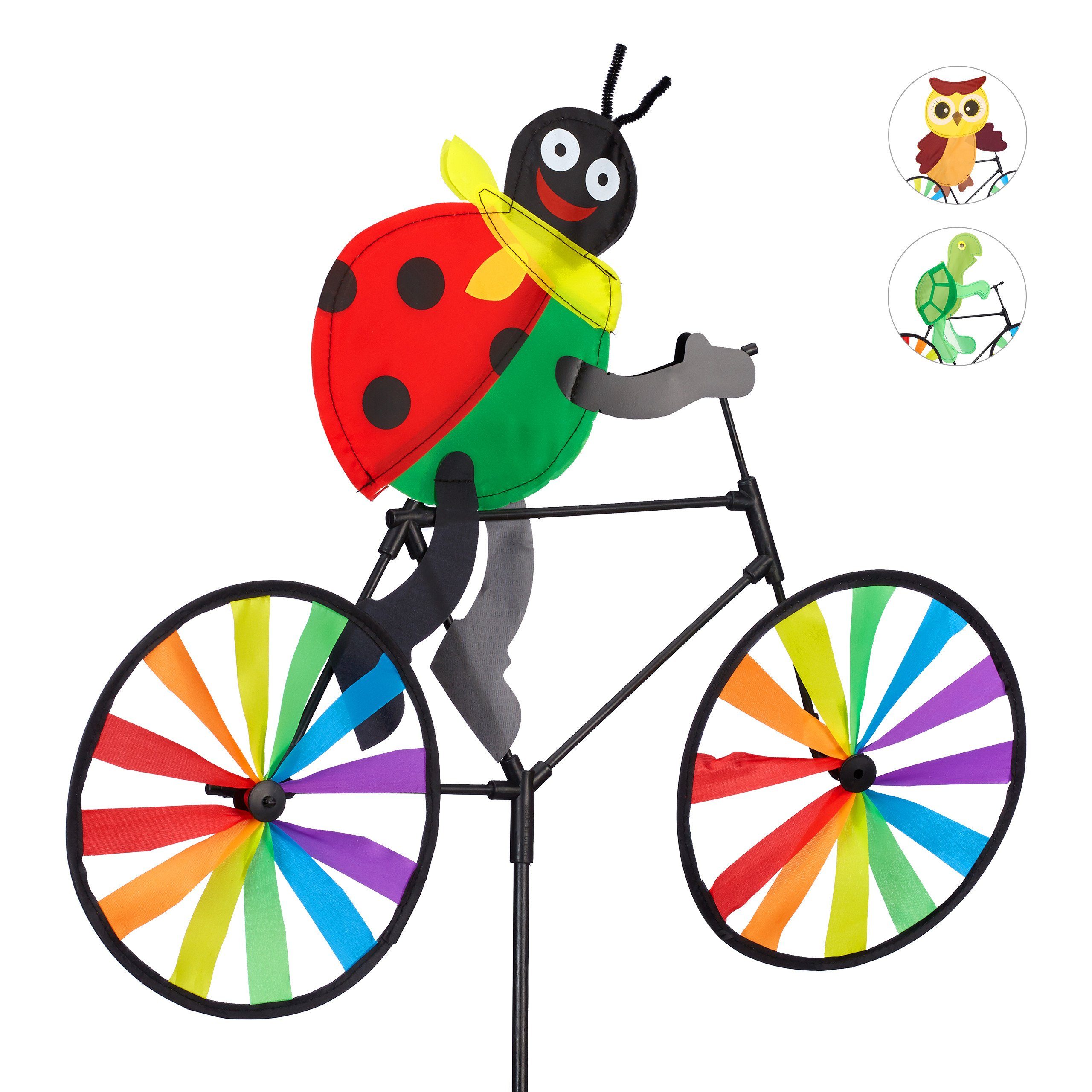 relaxdays Windrad Tierdesig, Marienkäfer