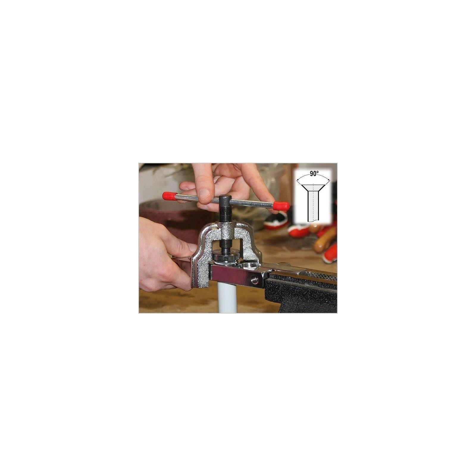 Rohrpresse Hand, Bördelmaschine Rohren Aufweiten Yato Handpresse von 28 mm 22 Muffen Rohrbieger -