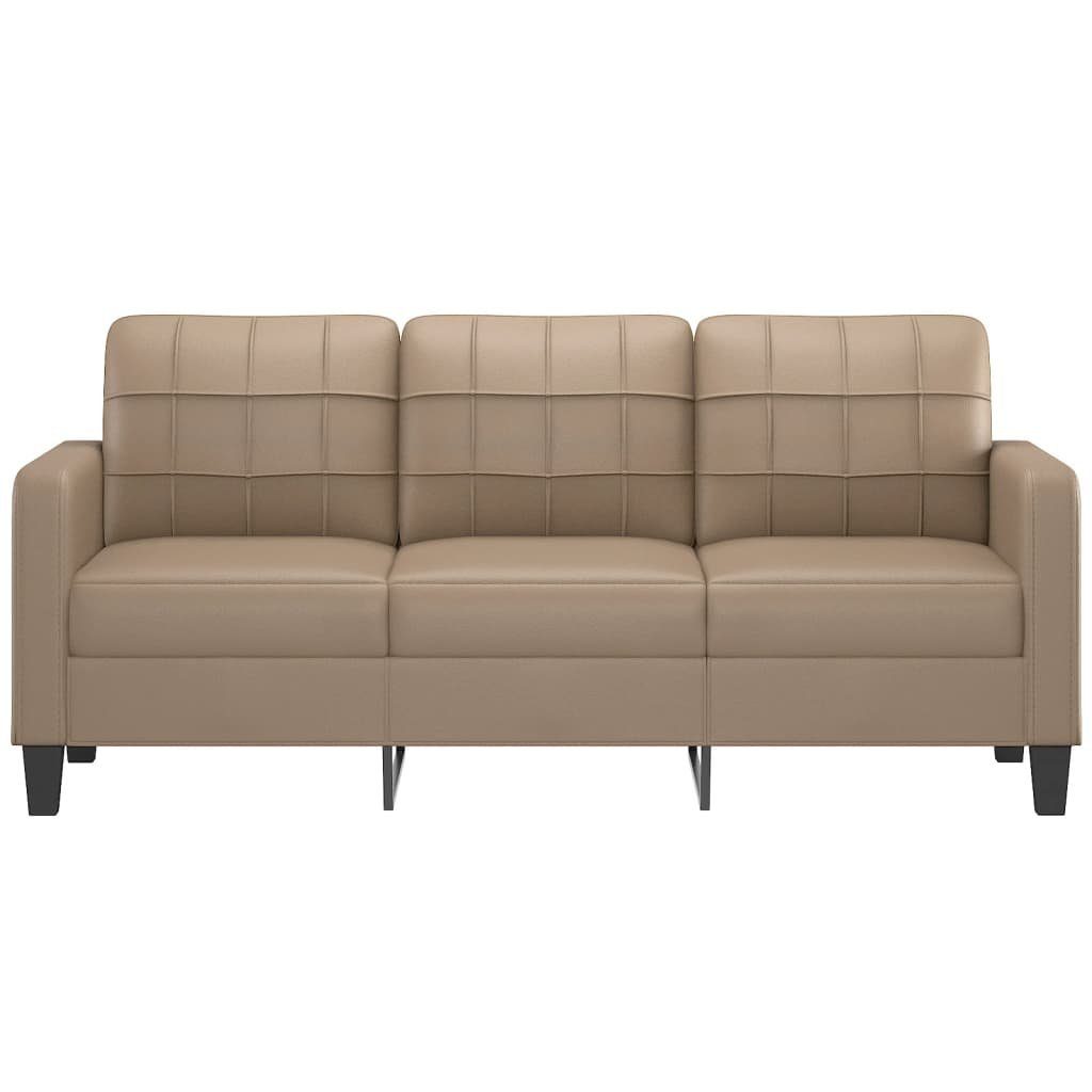 vidaXL Sofa cm Sofa Kunstleder Möbel 3-Sitzer Couch 180 Cappuccino-Braun