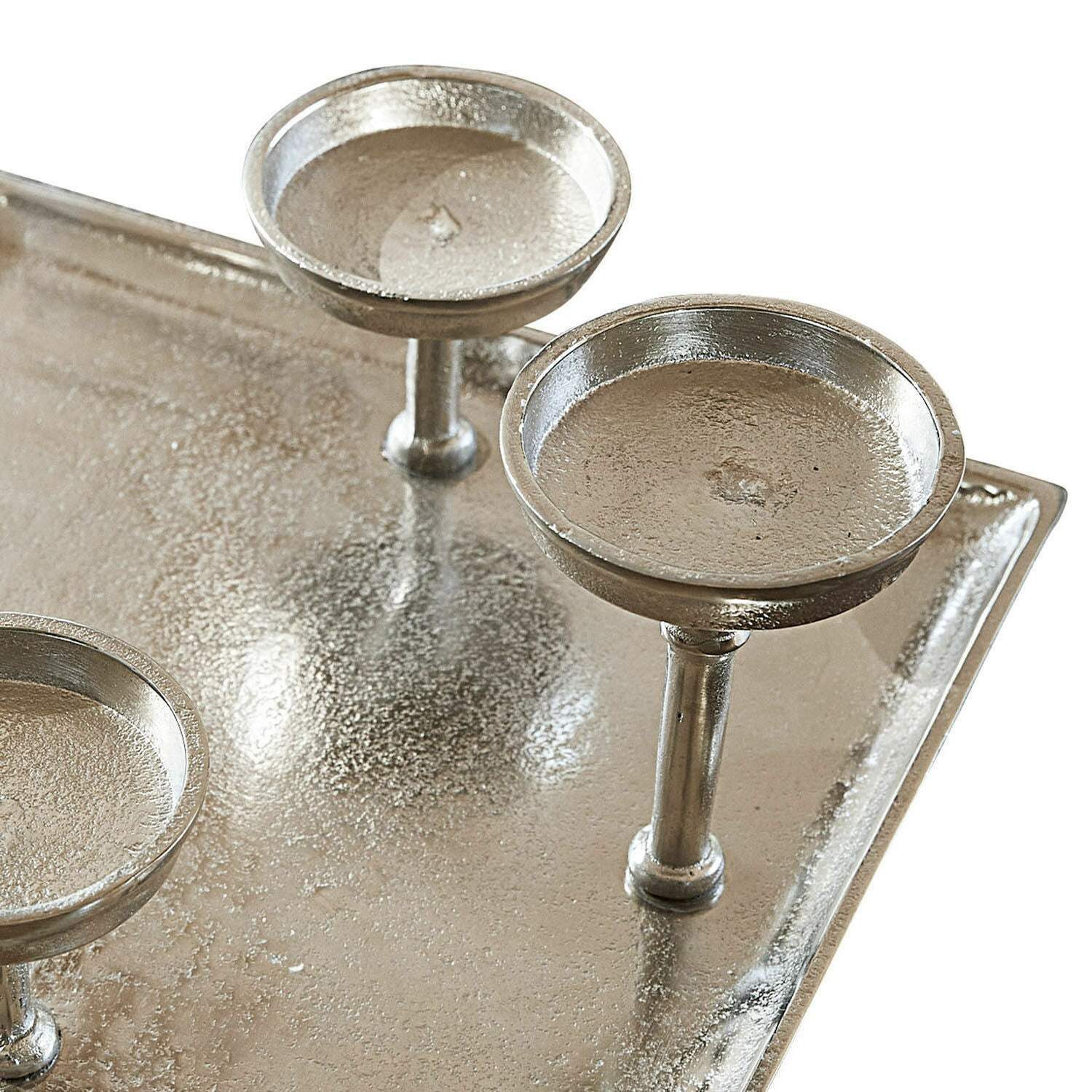 Mirabeau Kerzenständer Kerzentablett Carsic silber