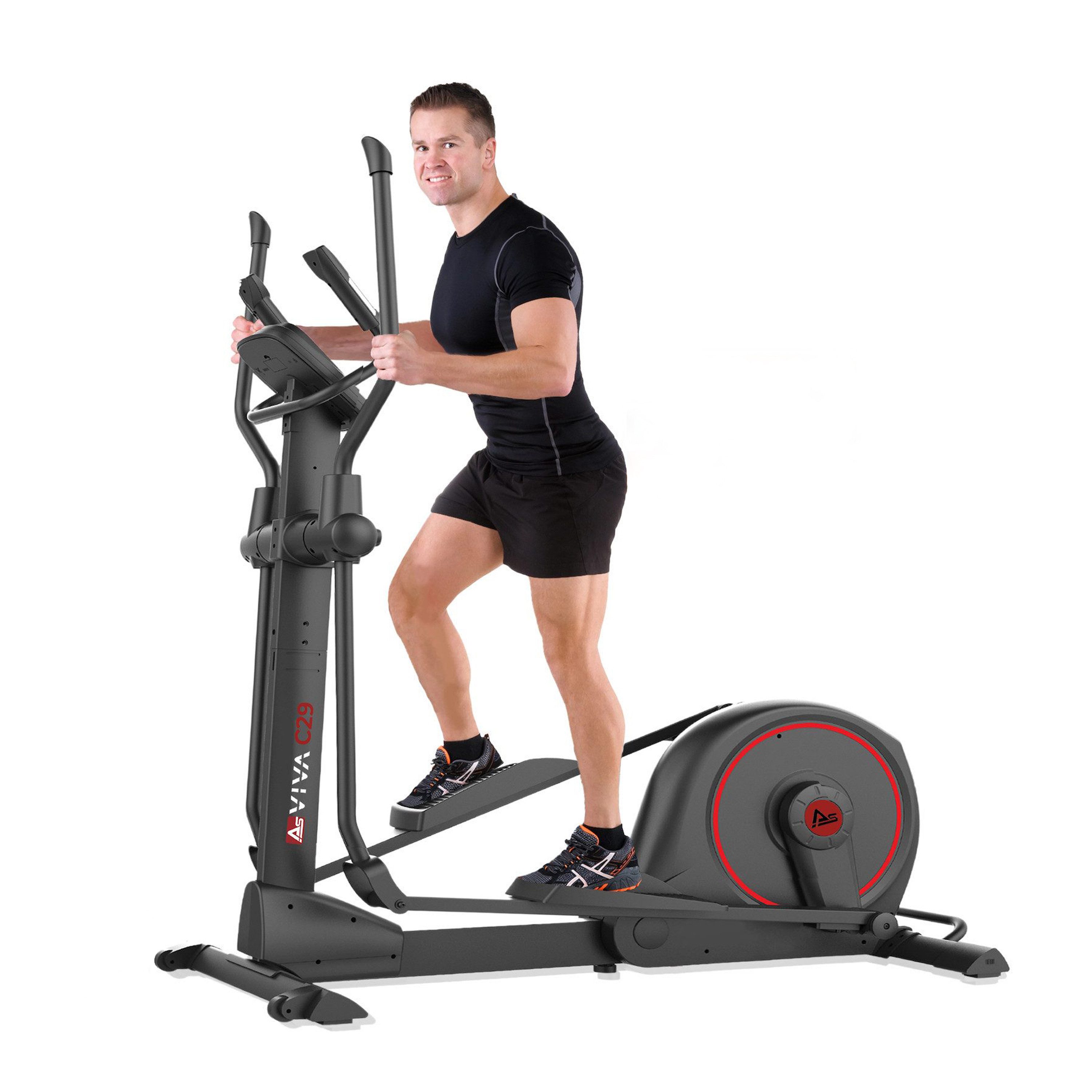 Crosstrainer-Ergometer C29 – Bluetooth-Heimtrainer mit 16 kg Schwungmasse, Pulssensoren