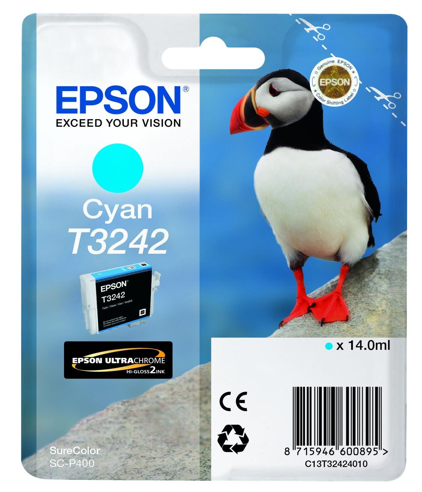 Epson Epson T3242 Druckerpatrone cyan Tintenpatrone