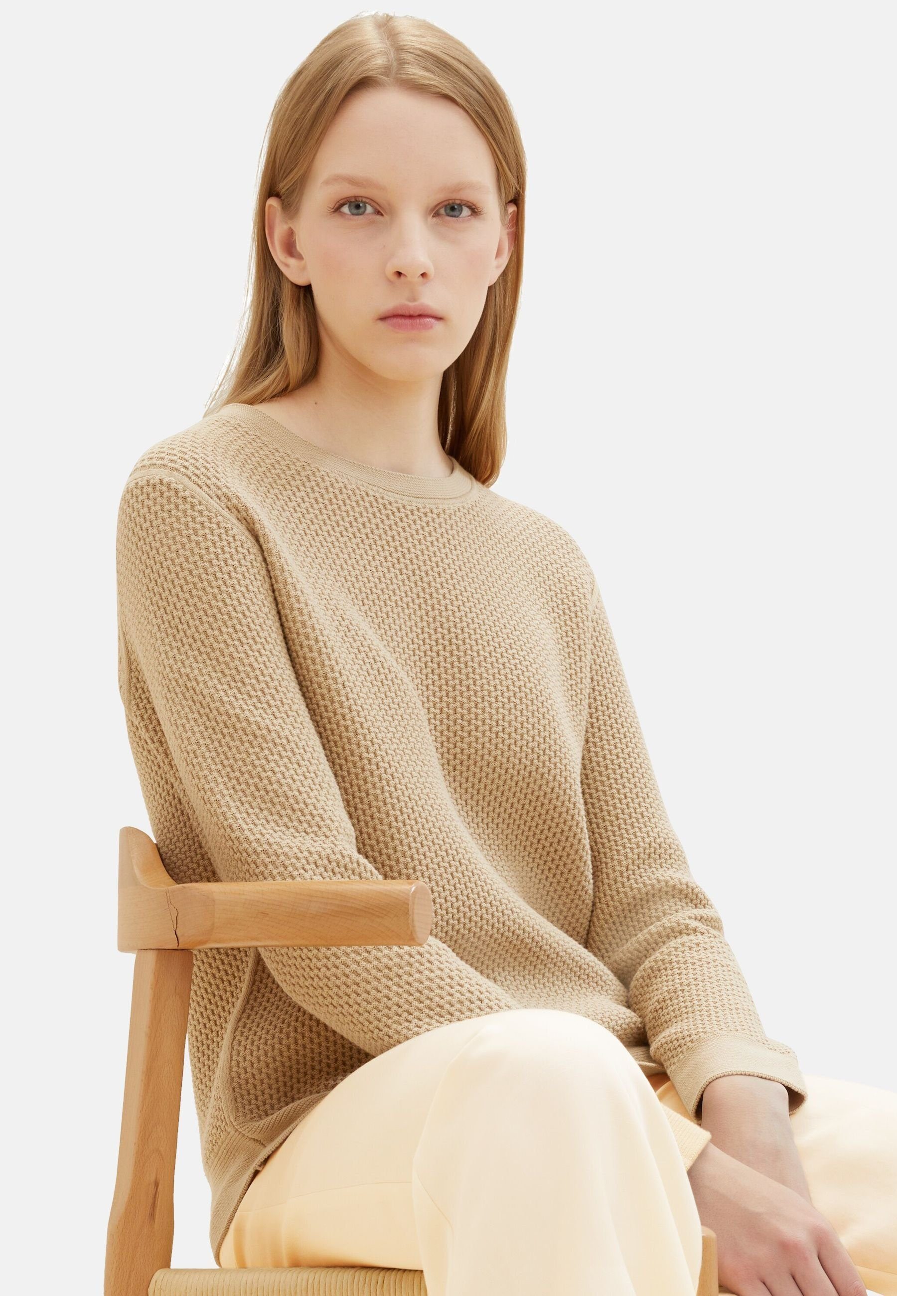 TOM TAILOR Strickpullover Pullover Strickpullover R-Neck (1-tlg)