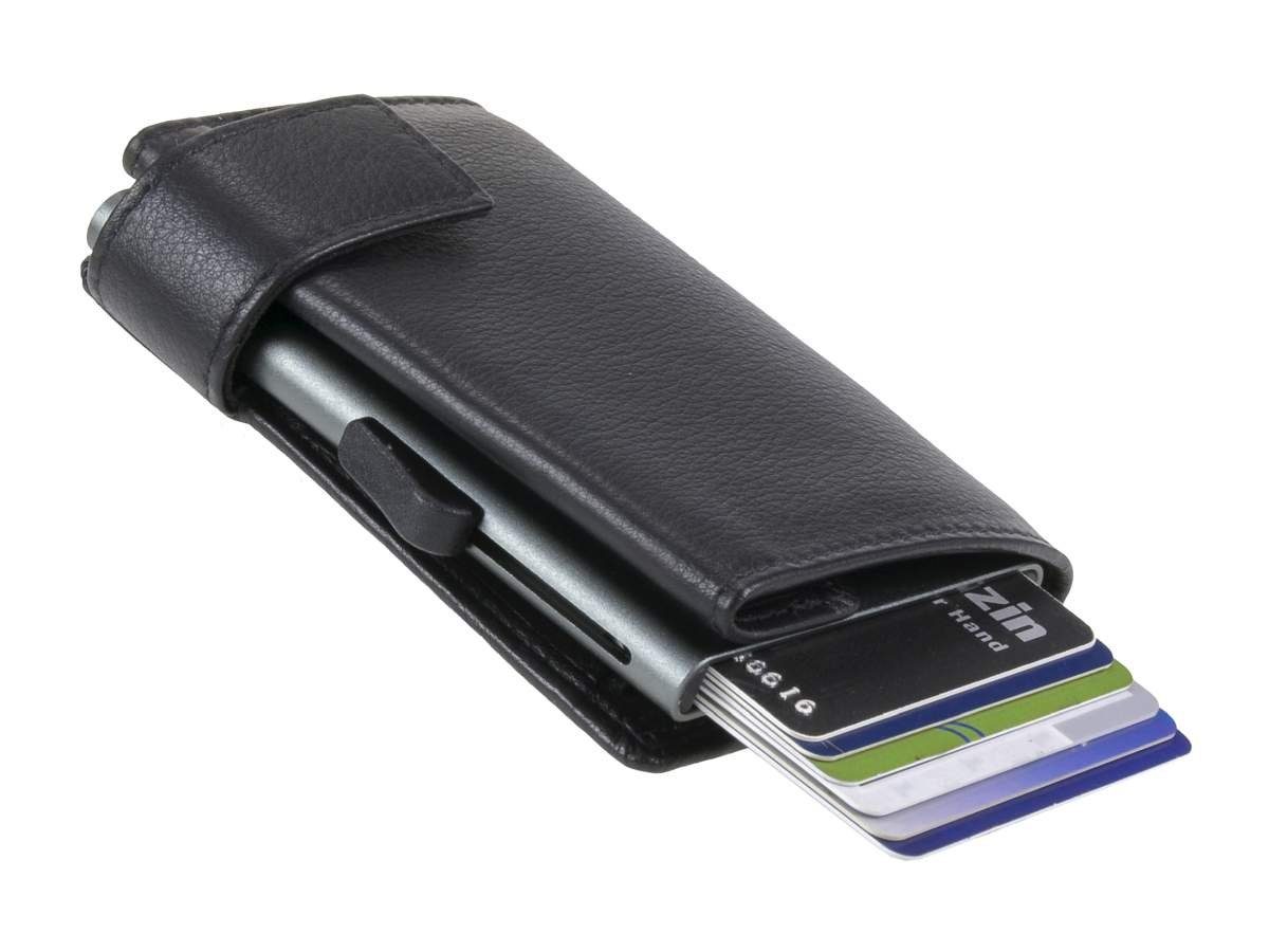Kartenetui Kartenetui und RFID schwarz SecWal Münzfach Minibörse, Alucase, Schutz SW2, Kartenbörse,