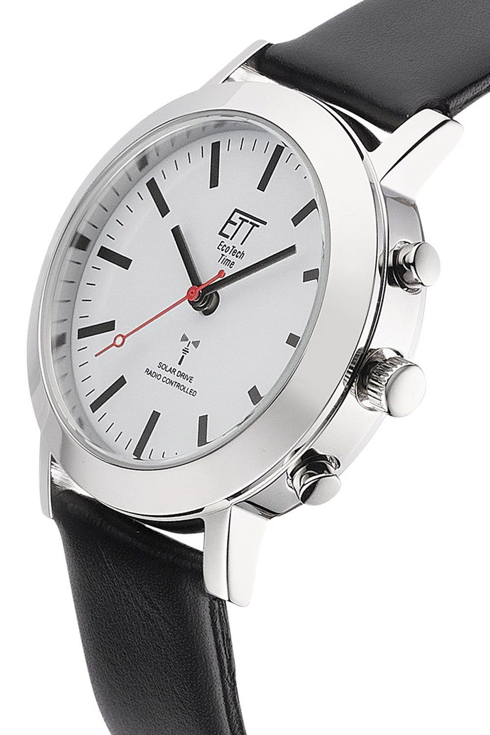 ETT Solaruhr Funk-Solar Station Watch mit Lederband
