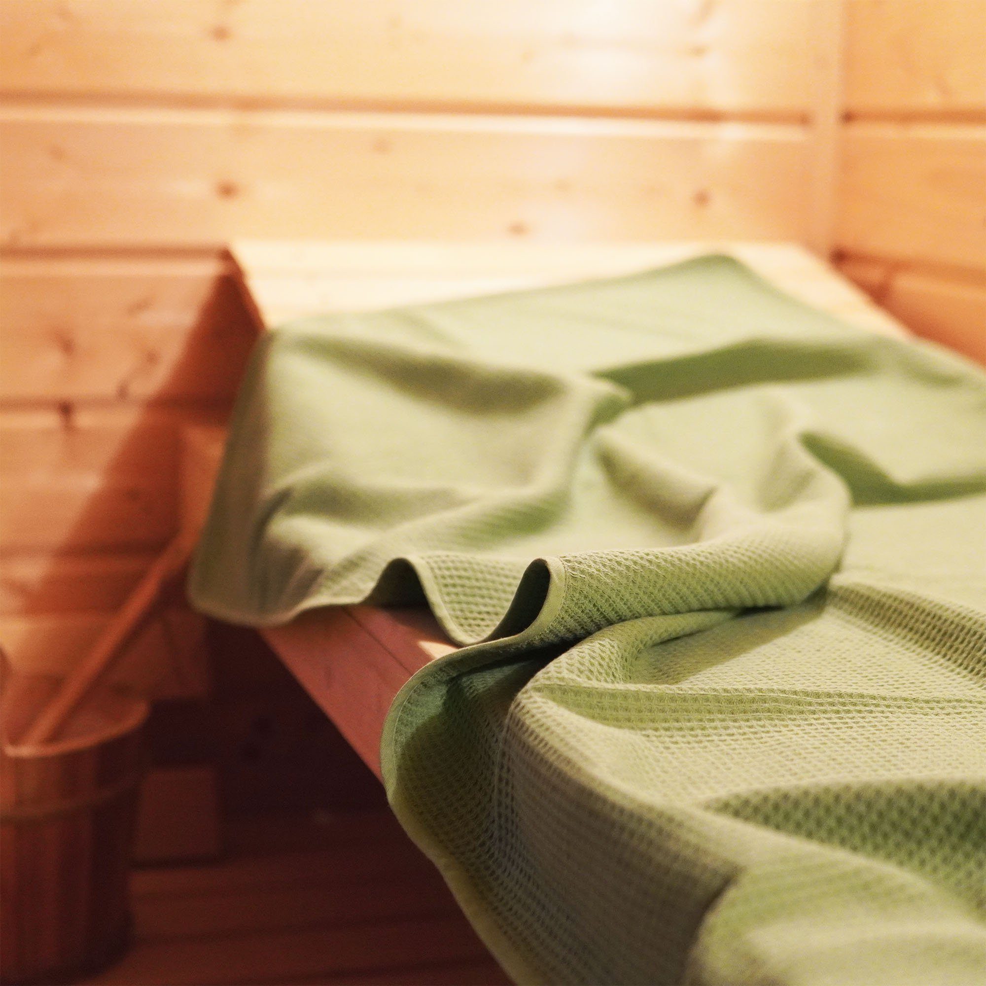 cm Saunahandtuch 80×200 aus 100% Seegrasgrün blanketino Handtuch Baumwolle •