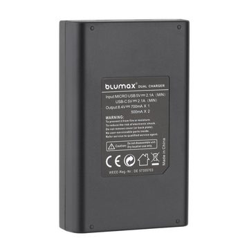 Blumax Dual LCD Ladegerät, für Nikon EN-EL9 USB-C Kamera-Ladegerät