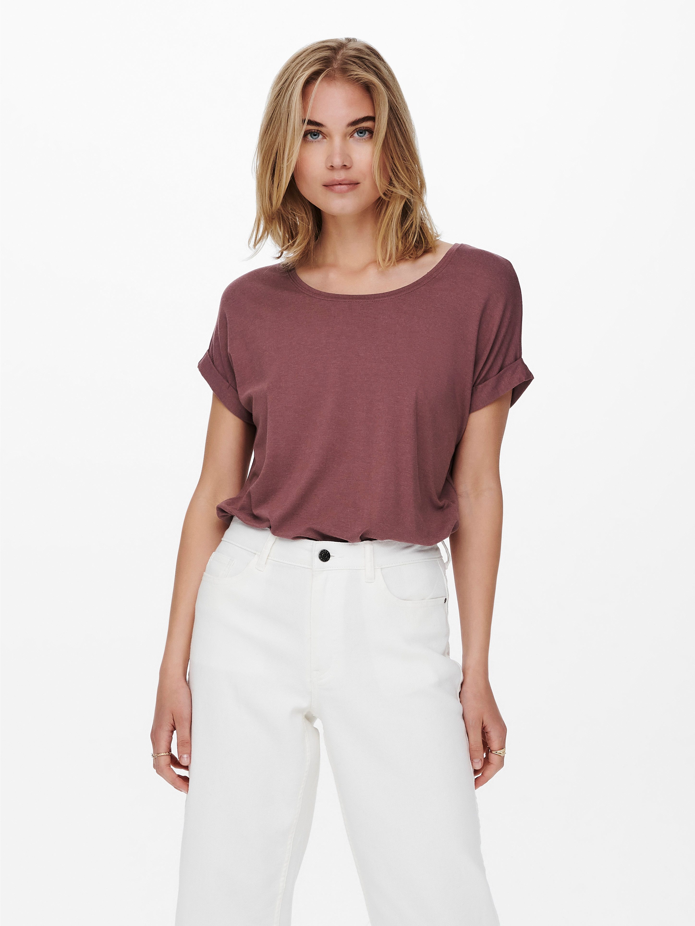 T-Shirt ONLMOSTER – Kurzarmshirt mit Aufschlag und klassischem Look