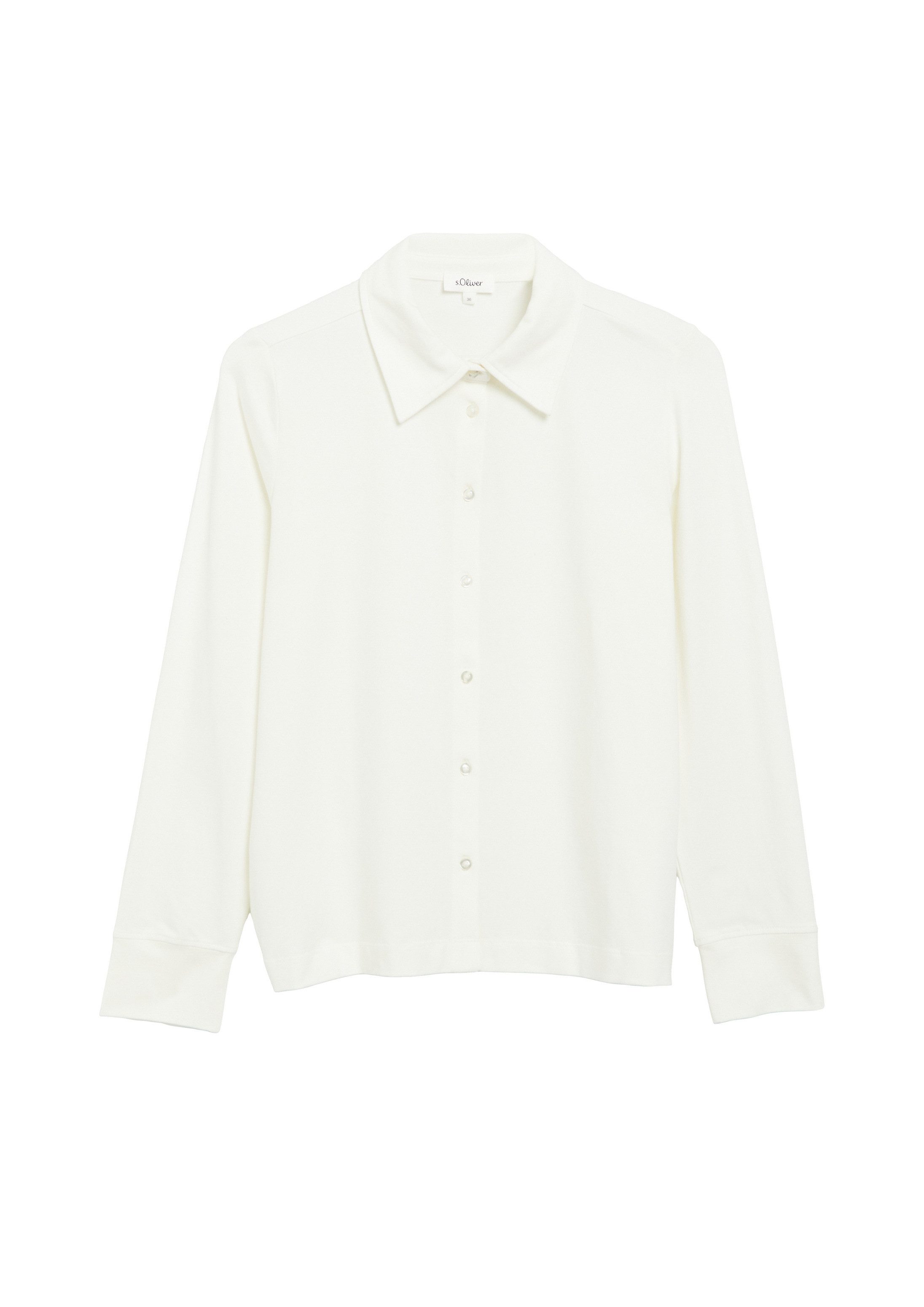 s.Oliver Langarmshirt T-Shirt Elastische Jerseybluse – Bild 2 von 5