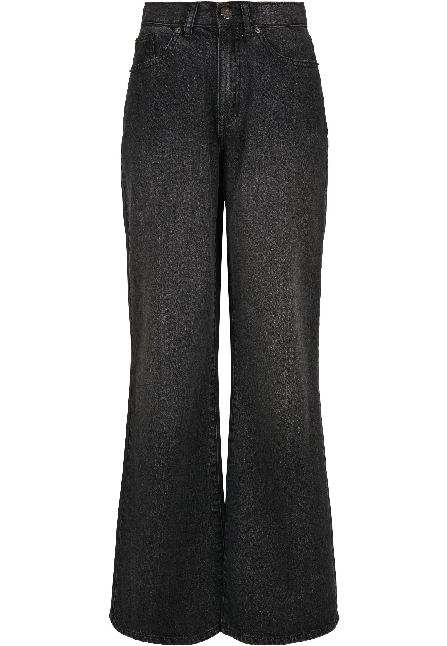 URBAN CLASSICS Bequeme Jeans Damen Ladies Wide Leg Denim Pants (1-tlg)
