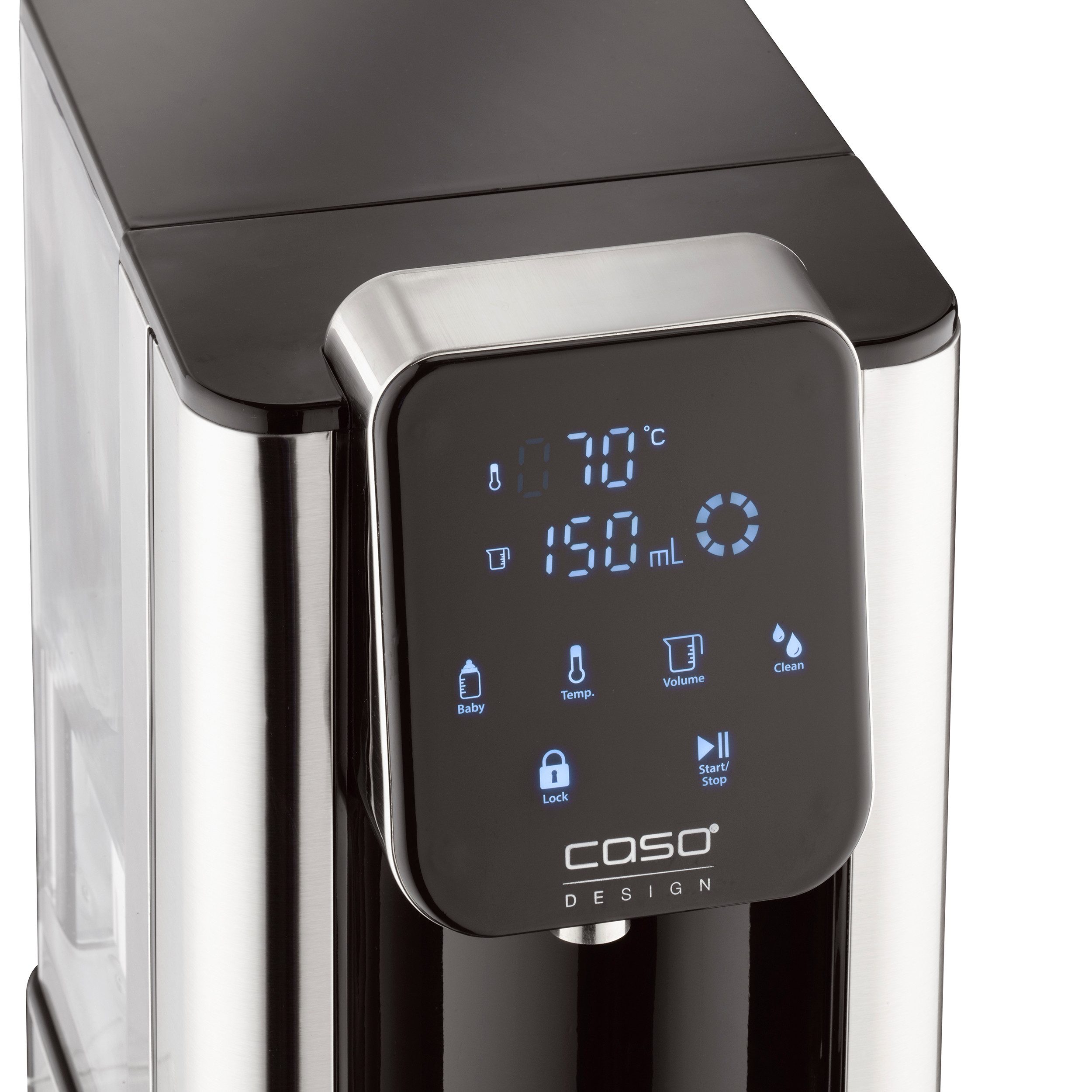 Caso Heißwasserspender HW 666 Inox, 2600 W, Edelstahl Design, 7 Mengenausgaben und Temperatureinstellungen