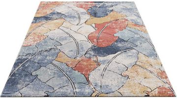 Teppich Mista 2553, Carpet City, rechteckig, Höhe: 9 mm, Kurzflor, Floral, Multicolor, Weich