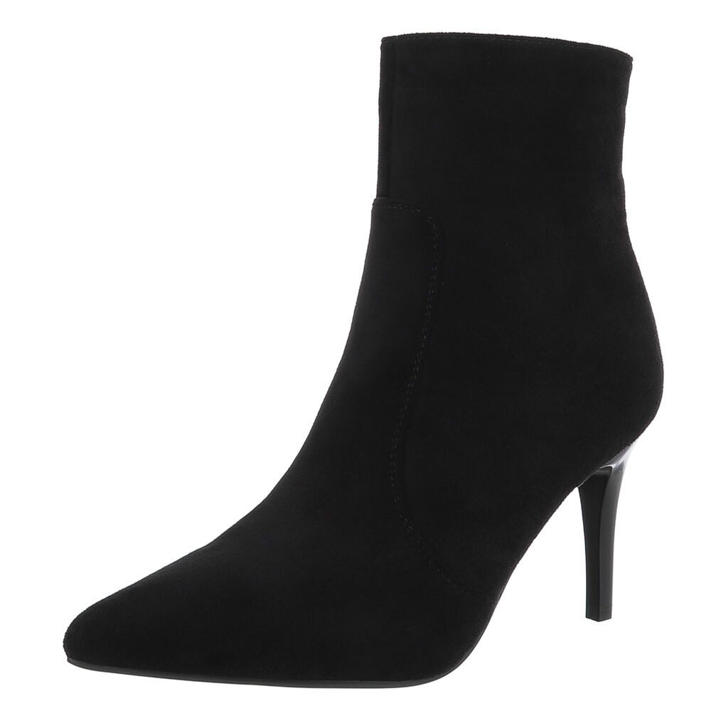 Ital-Design Elegante Ankle Boots für Damen mit hohem Absatz High-Heel-Stiefelette (90153146) Pfennig-/Stilettoabsatz Сапогиetten in Schwarz