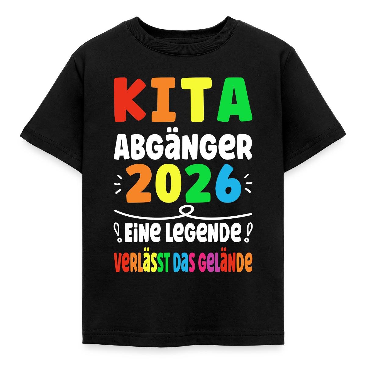 Spreadshirt T-Shirt Kita Abgänger 2026 Legende Verlässt Das Gelände Kinder T-Shirt (1-tlg) Fällt klein aus. Wir empfehlen, eine Größe größer zu bestellen.