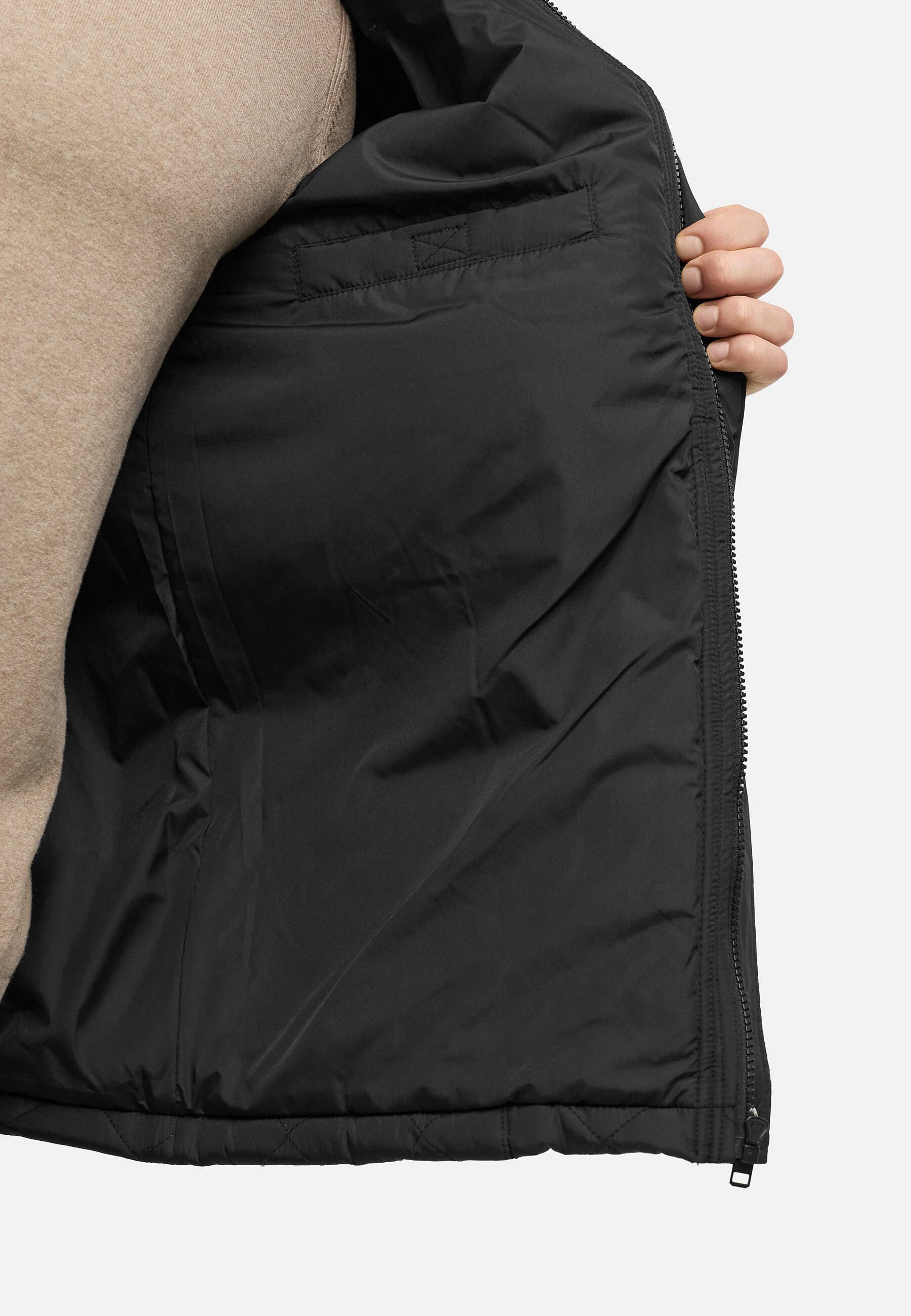 Indicode Steppjacke Herren INDram Herrenjacke Daunen-Optik Leichte Steppjacke mit Cordkragen und Druckknöpfen
