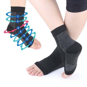 FIDDY Kompressionsstrümpfe Orthopädische Kompressionsstrümpfe für vorne und hinten (2-Paar) Sportsocken, Yoga, Fitness und Tanzen, Unisex