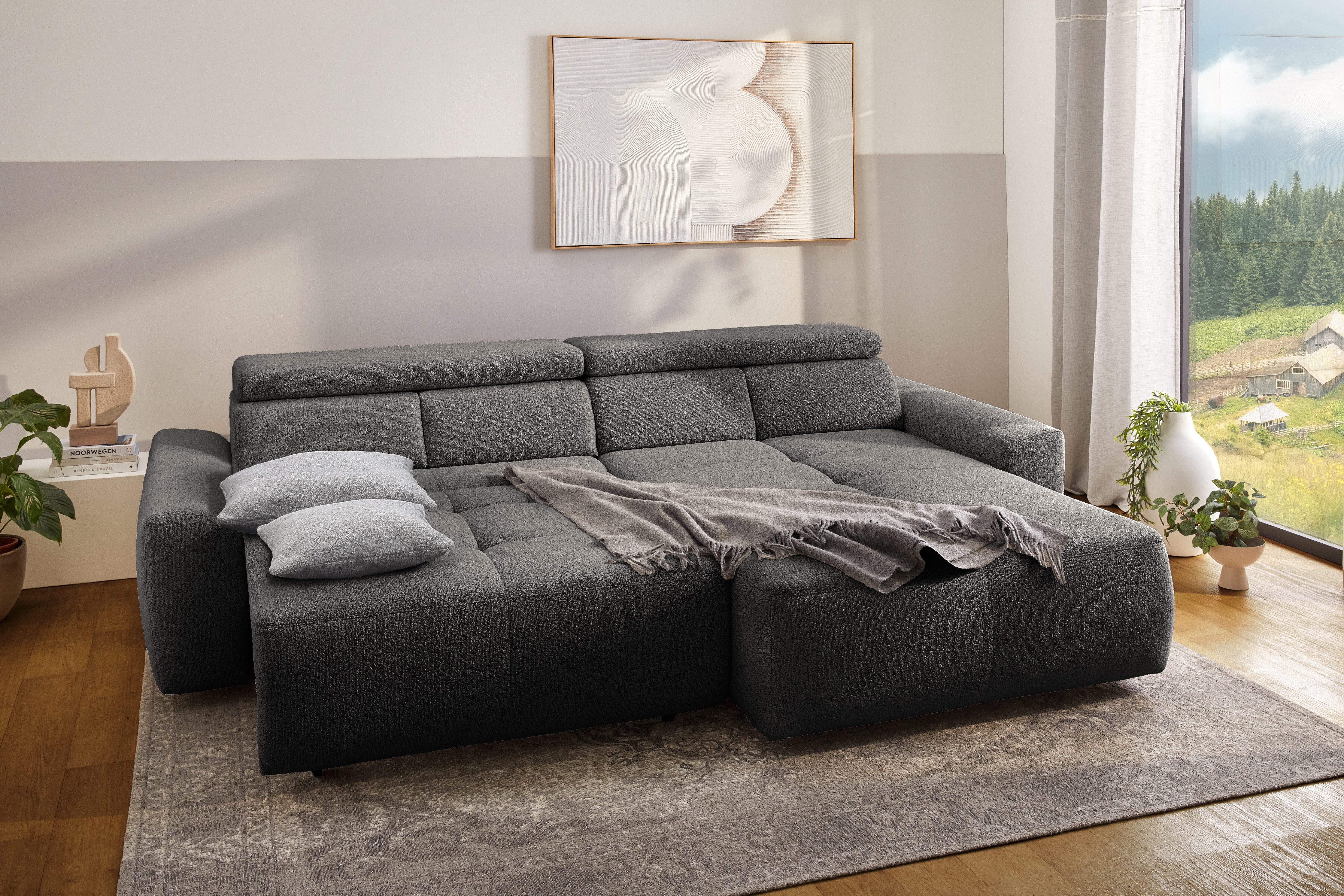 Jockenhöfer Gruppe Ecksofa Unos, L-Form, mit 60cm elektrischer Sitztiefenve günstig online kaufen