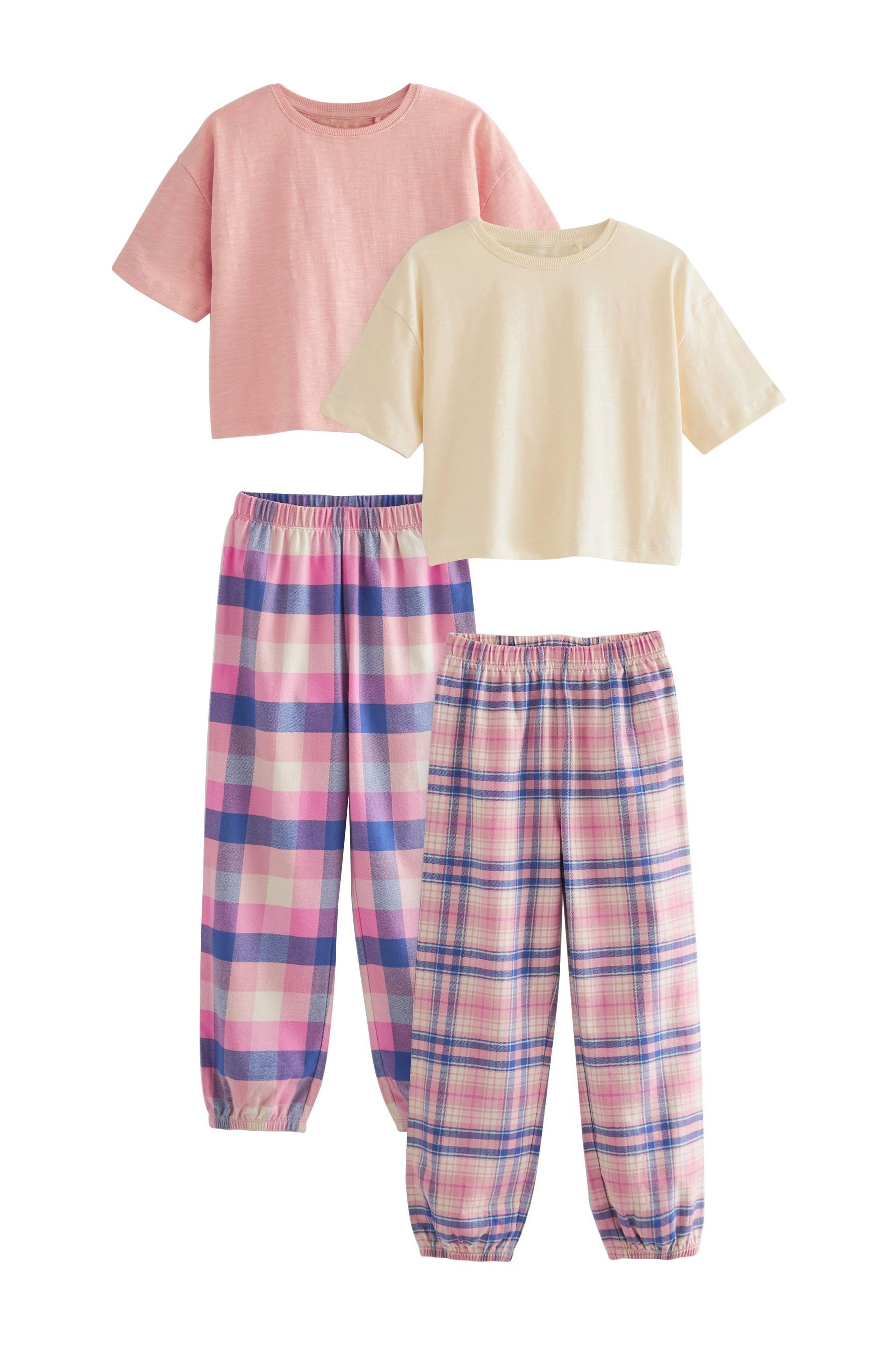 Pyjama Karierte Pyjamas aus Webstoff im 2er-Pack