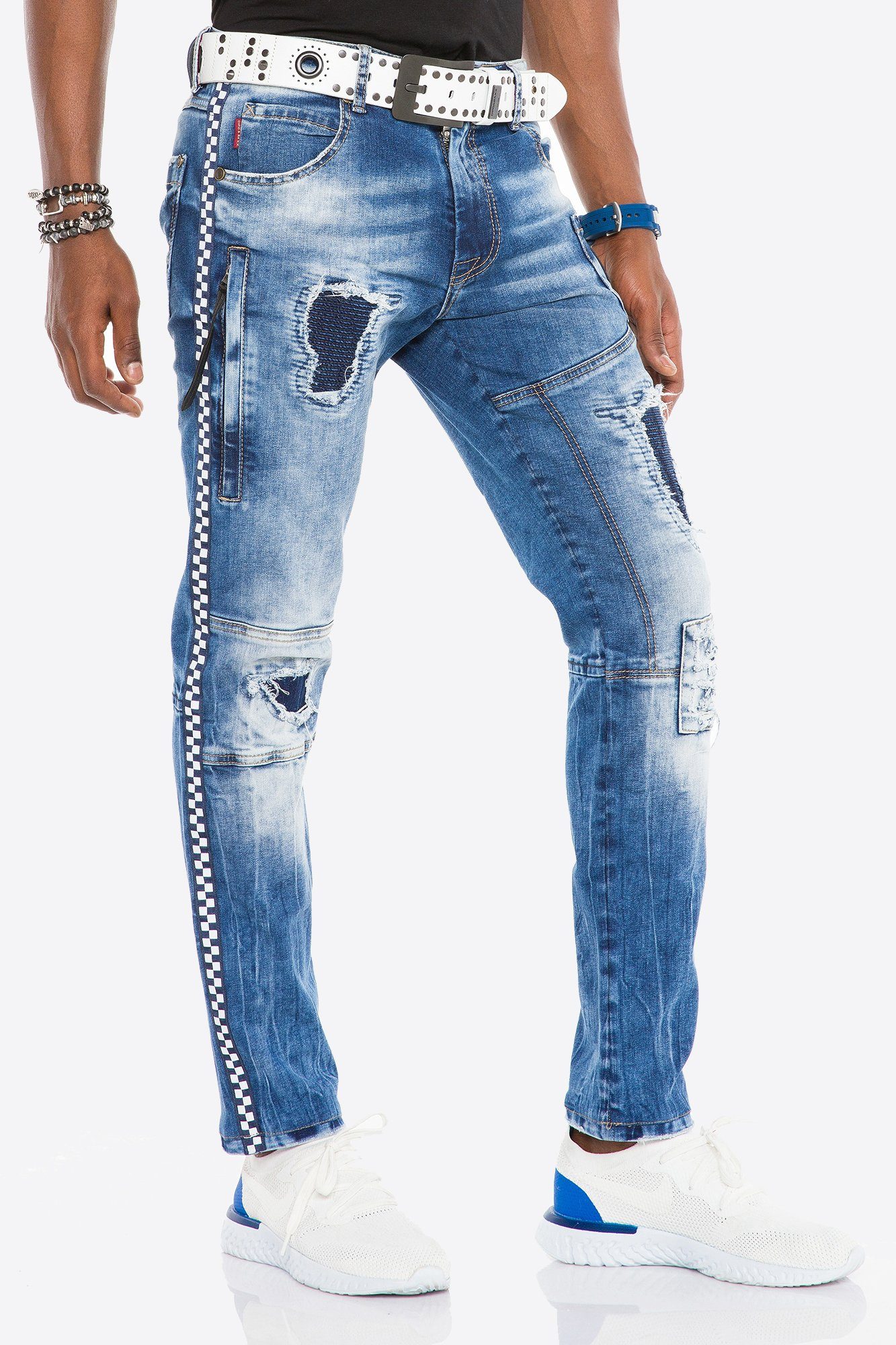 Cipo Jeans mit Baxx angesagten Bequeme Ziernähten &