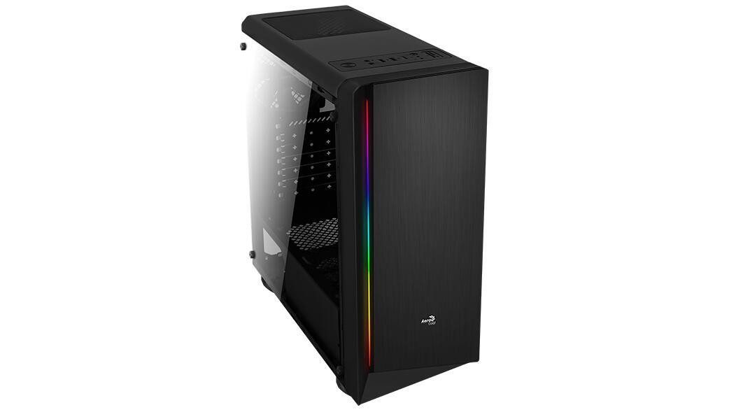 Aerocool PC-Gehäuse Rift (schwarz, Window-Kit)