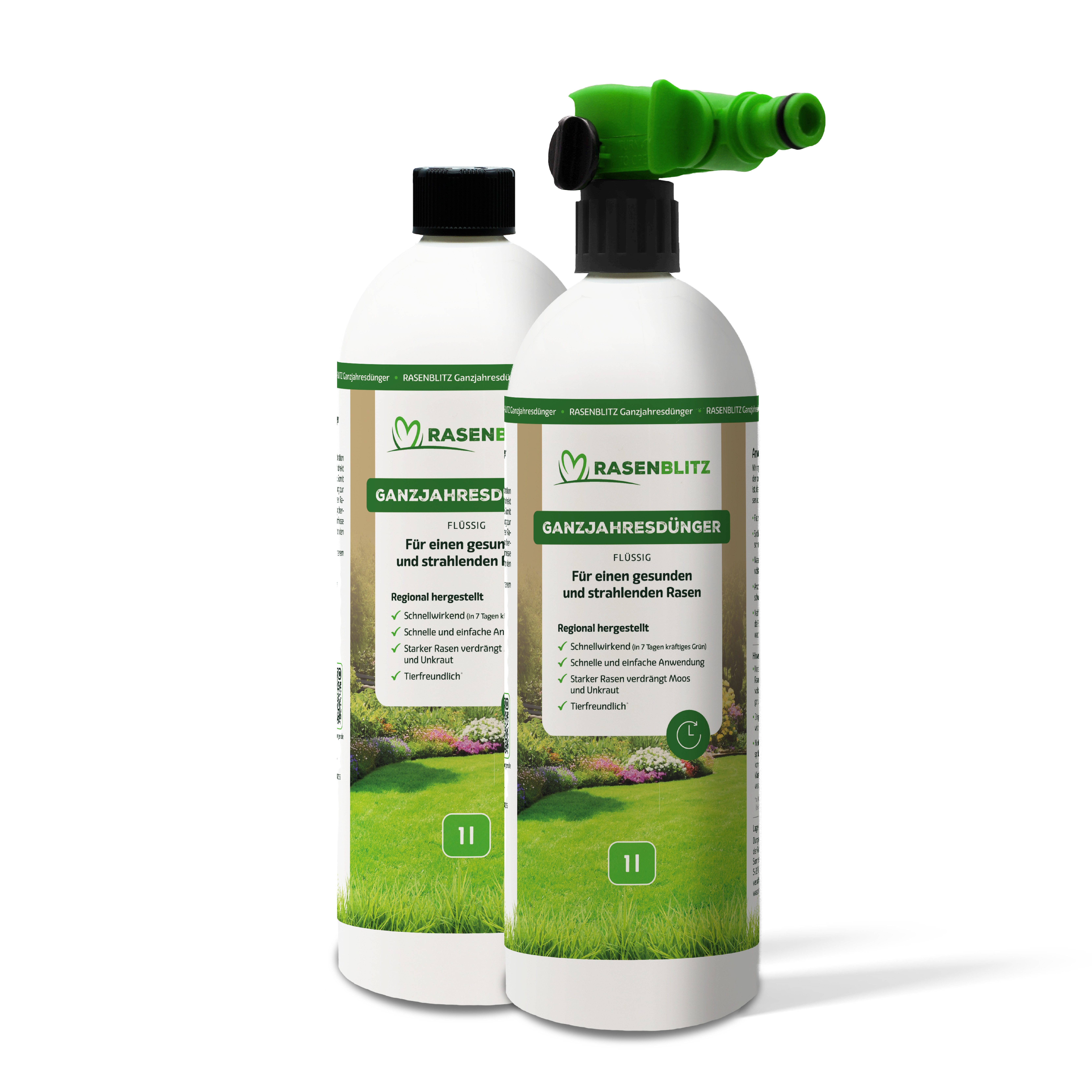 RASENBLITZ Rasendünger RASENBLITZ Ganzjahresdünger, 1 Liter, 2 Liter, 5 Liter, 10 Liter