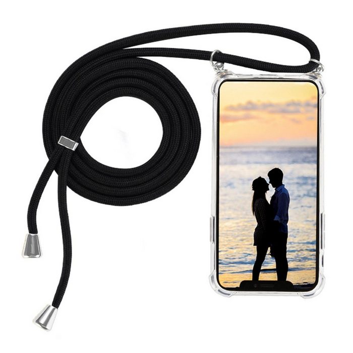Numerva Handykette Necklace Case Schutzhülle Handyhülle für Samsung Galaxy A12 TPU Handyschutzhülle mit Seil zum umhängen