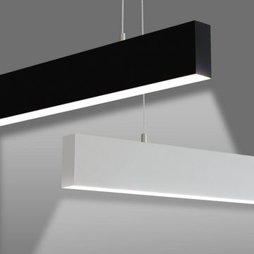 ZMH LED Pendelleuchte Esstisch Hängelampe Dimmbar - Modern mit Fernbedienung, LED fest integriert, Tageslichtweiß, weiß, dimmbar, Lang Linear, 57W