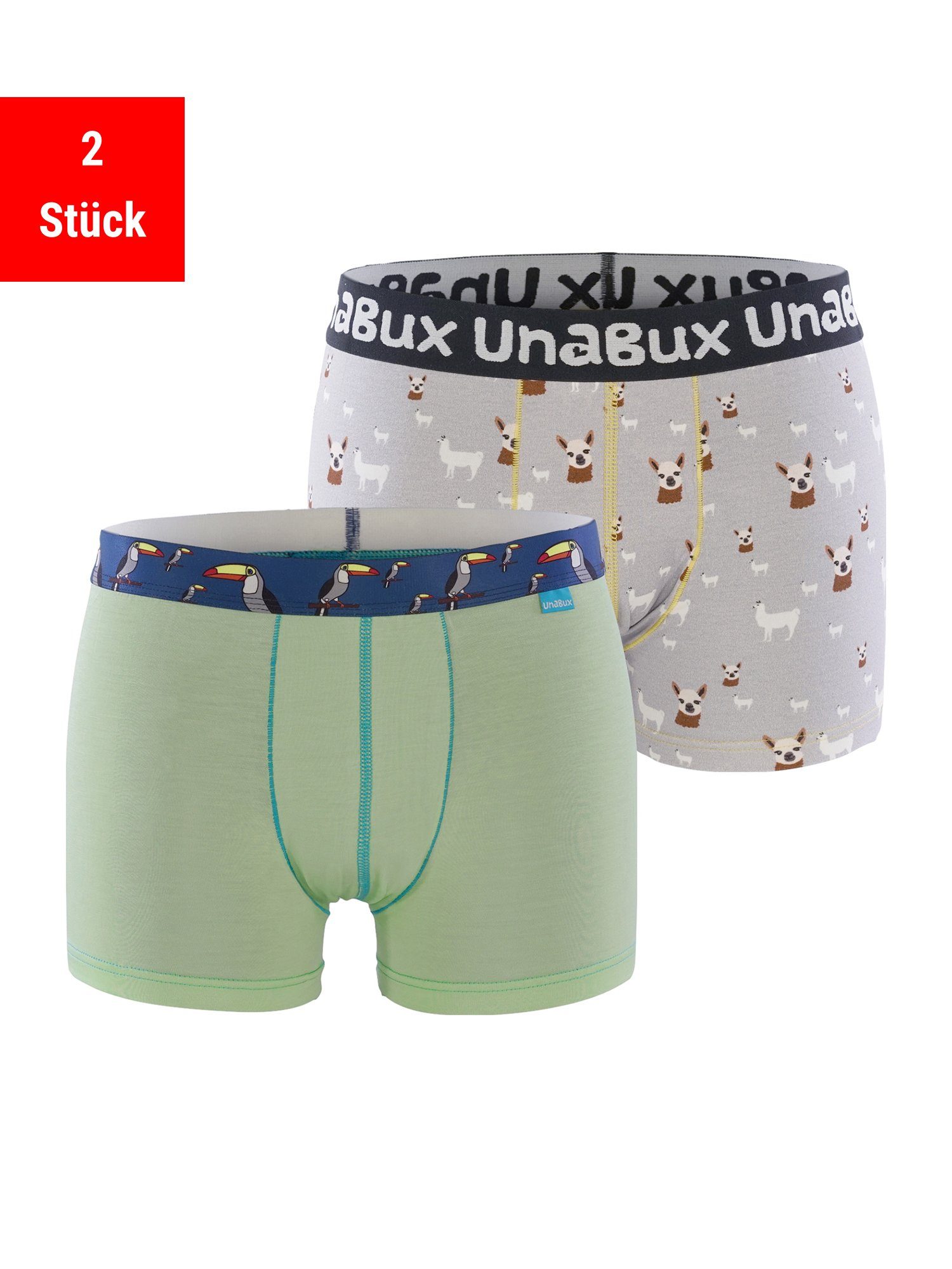 UnaBux Retro Pants Boxer Briefs TUCAN DANDY / FIVE FINGERS (2-St) WOOLHEAD