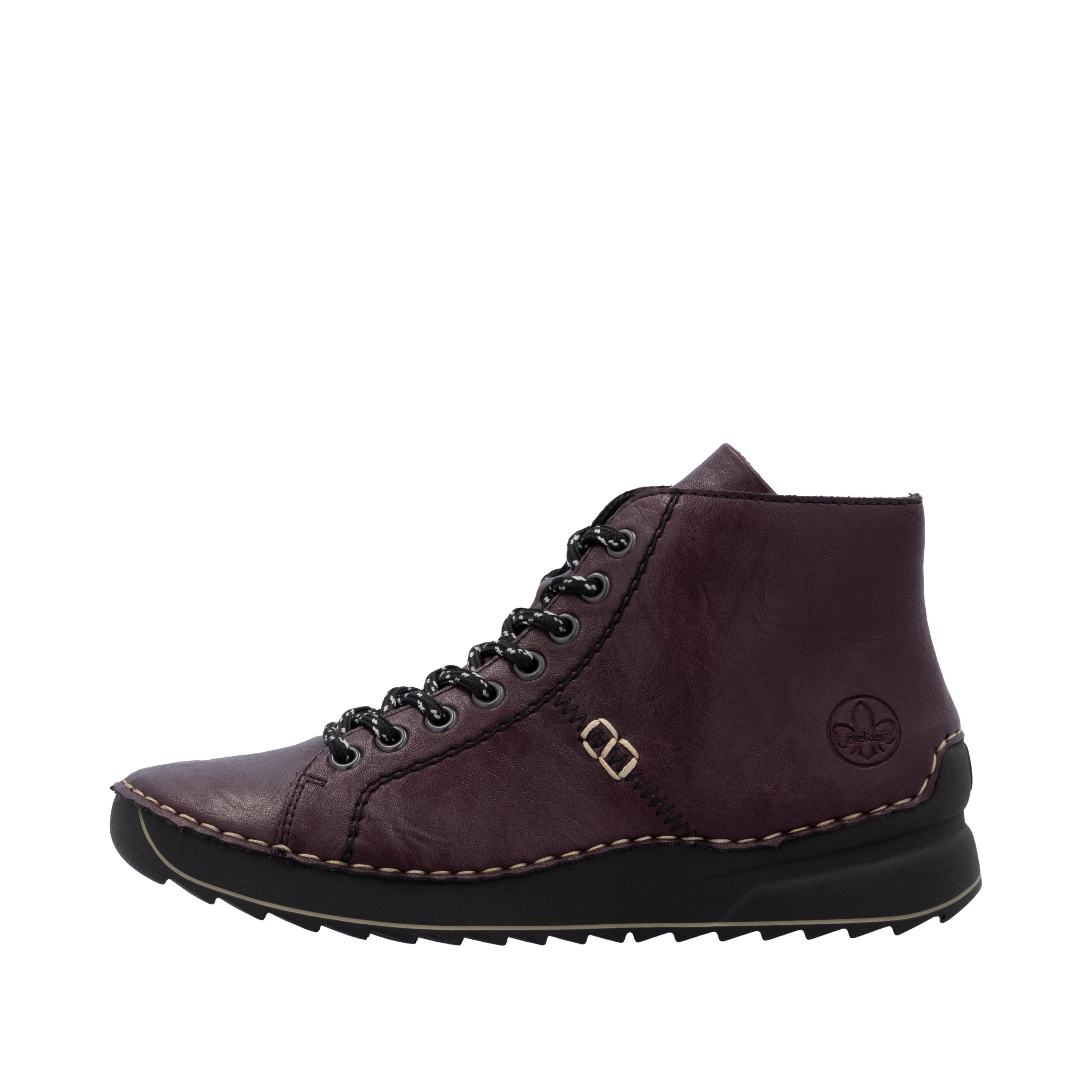 Rieker Schnürboots Schnürstiefelette, High Top Sneaker, Plateauboots mit Profilsohle – Bild 4 von 5
