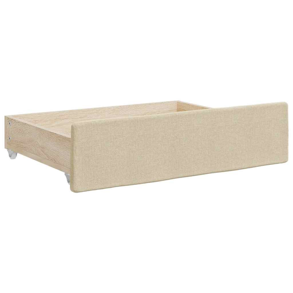 vidaXL Bettschubkasten Bettschubladen 2 Stk. Creme günstig online kaufen