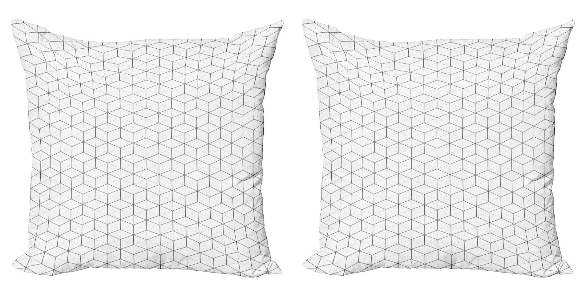 Linien Doppelseitiger Abakuhaus Accent Stück), Modern Geometrisch (2 und Digitaldruck, Quadrate Kissenbezüge