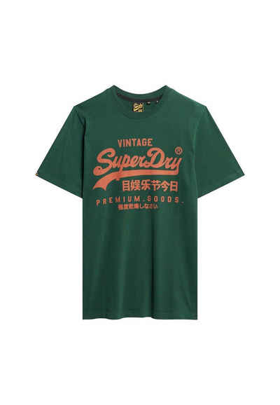 Superdry T-Shirt Superdry Herren T-Shirt VL PREMIUM GOODS GRAPHIC TEE Enamel Green