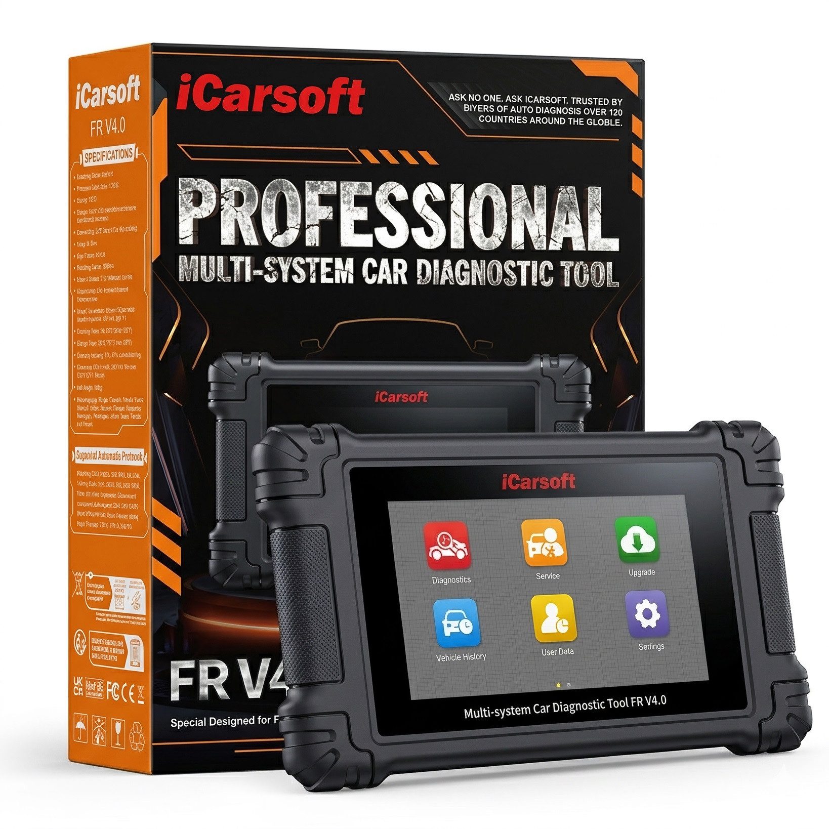 iCarsoft OBD2-Diagnosegerät FR V4 OBD Diagnose für Peugeot Citroen Renault Fiat Alfa