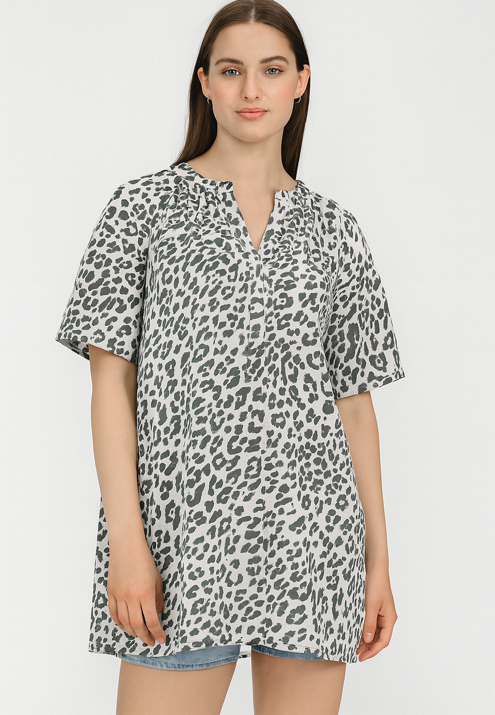 Eight2Nine Blusenshirt Sommerliche Viskose Bluse mit Tunnelzug und Raglanär günstig online kaufen