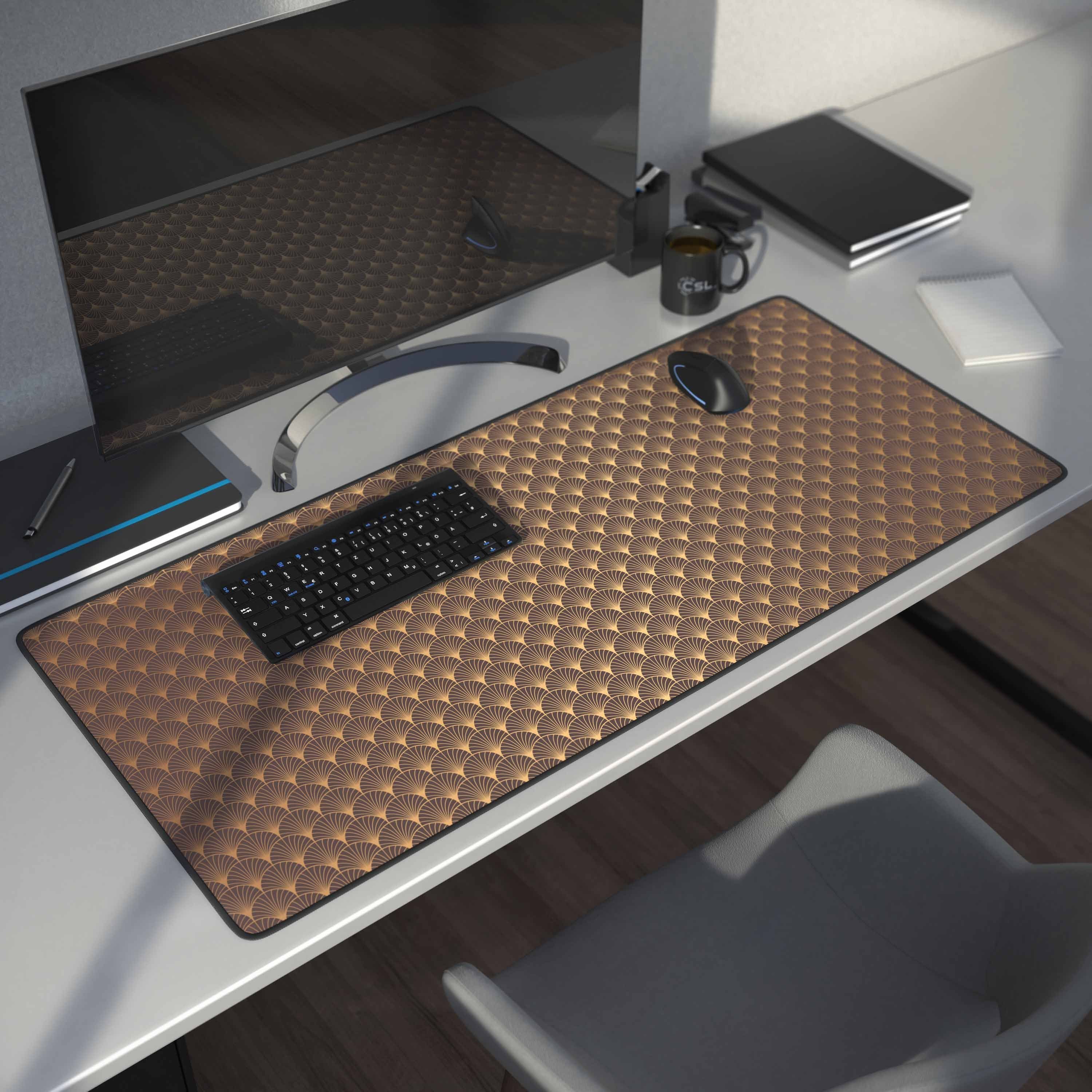 CSL Gaming Mauspad XXL Speed Mousepad 900 x 400 x 3 mm, große Tischunterlage, rutschfest, abwaschbar, Geschwindigkeit & Präzision, Art Deco