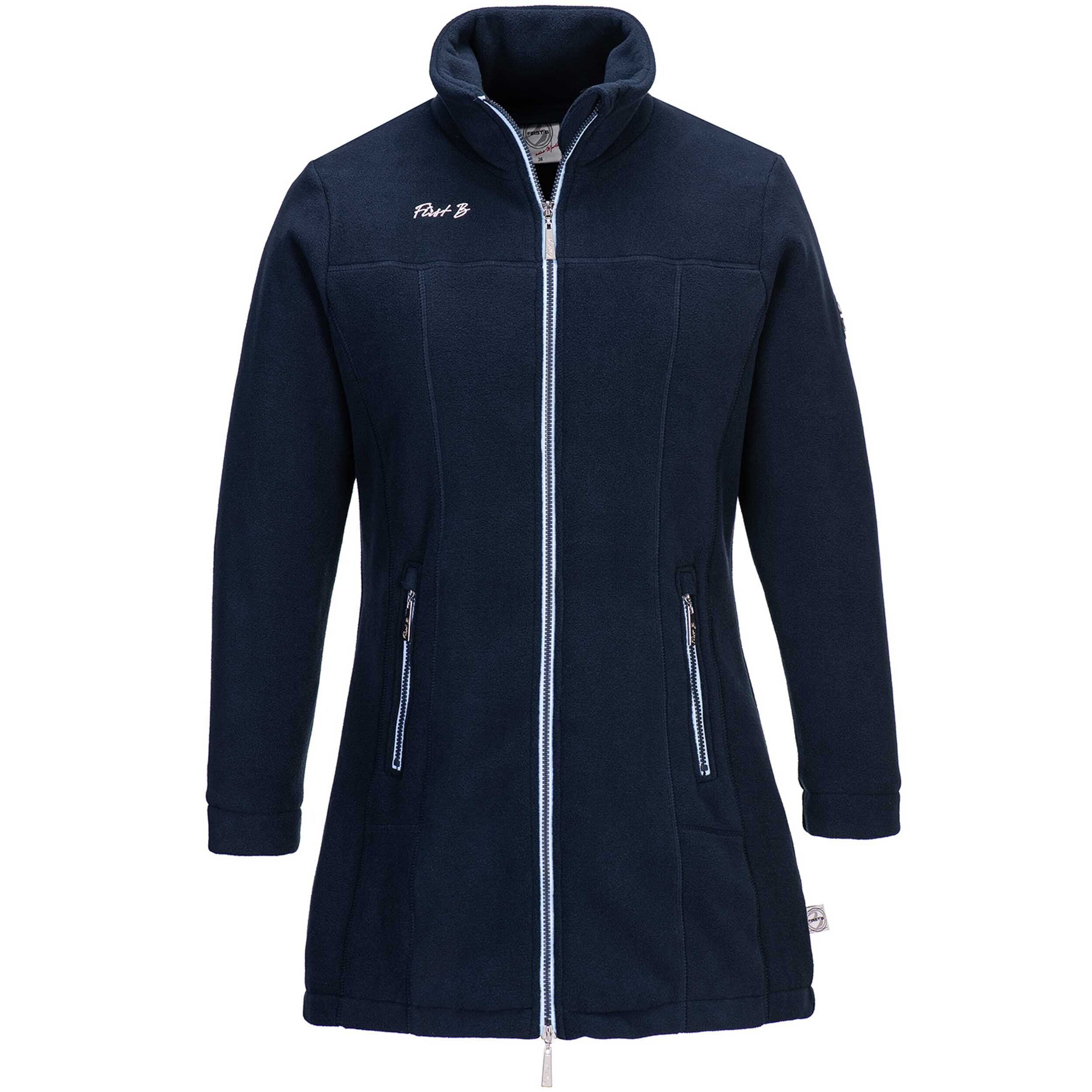 FirstB Kapuzenfleecejacke Damen atmungsaktiv, windabweisend, wasserabweisend navy