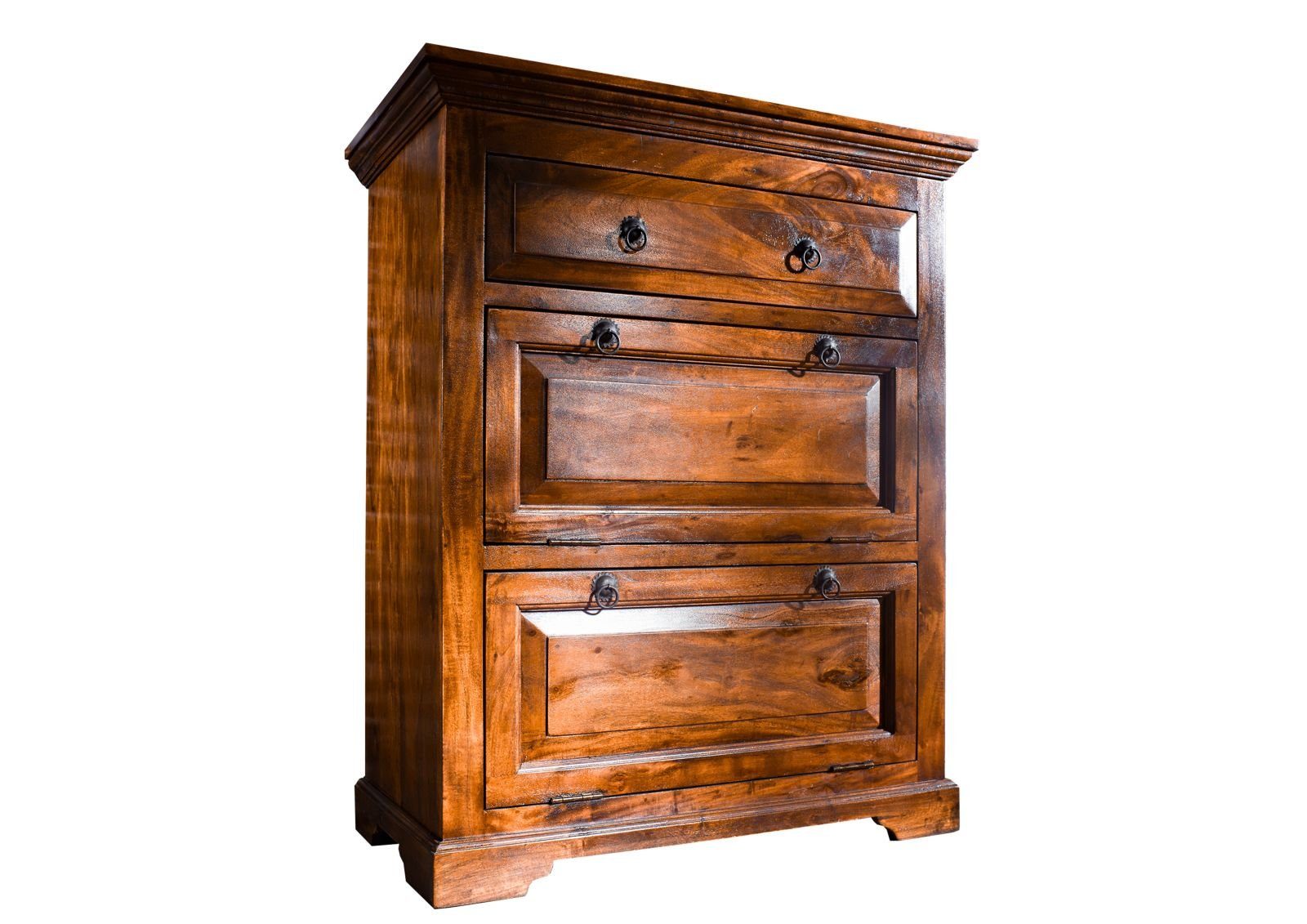 Massivmoebel24 Kommode (Massivholz), Kommode Akazie 80x45x100 honig  lackiert OXFORD #0904