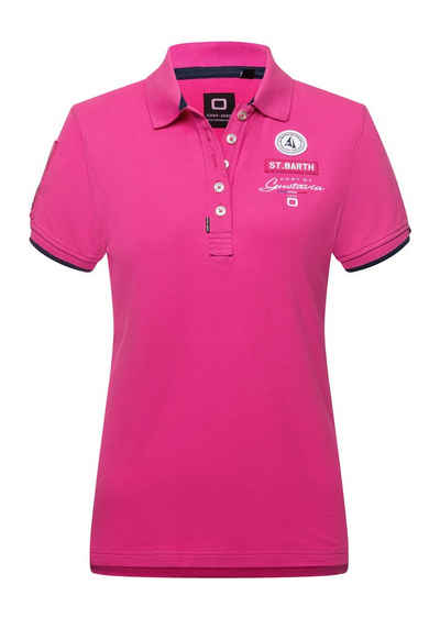 CODE-ZERO Poloshirt »Poloshirt Damen Port de Gustavia St Barth« mit Label-Applikationen