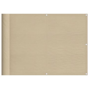 vidaXL Seitenmarkise Balkon-Sichtschutz Beige 75x1000 cm 100 Polyester-Oxford