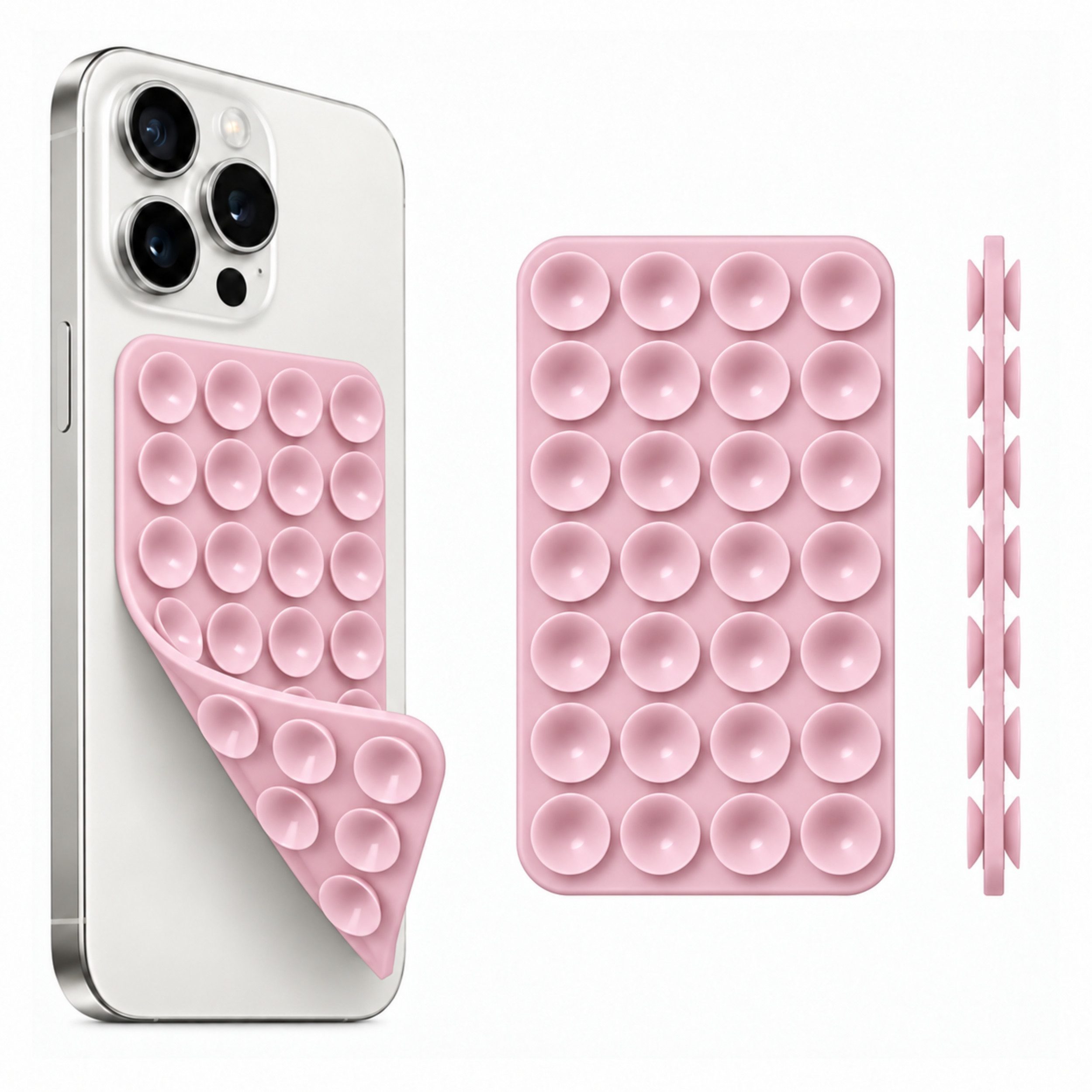 PlugUp Popsockets Silikon-Handyhalterung mit Saugnäpfen für Smartphones, (Spar-Set, 2-tlg., 2er-Set, Universelle Silikon-Handyhalterung für Smartphones im 2er-Set)