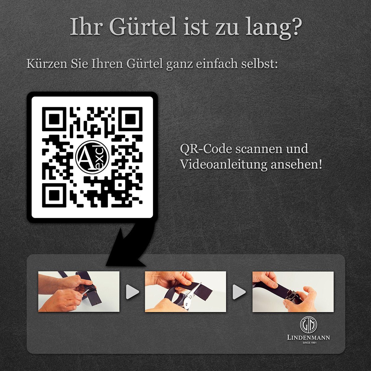 LINDENMANN Ledergürtel
