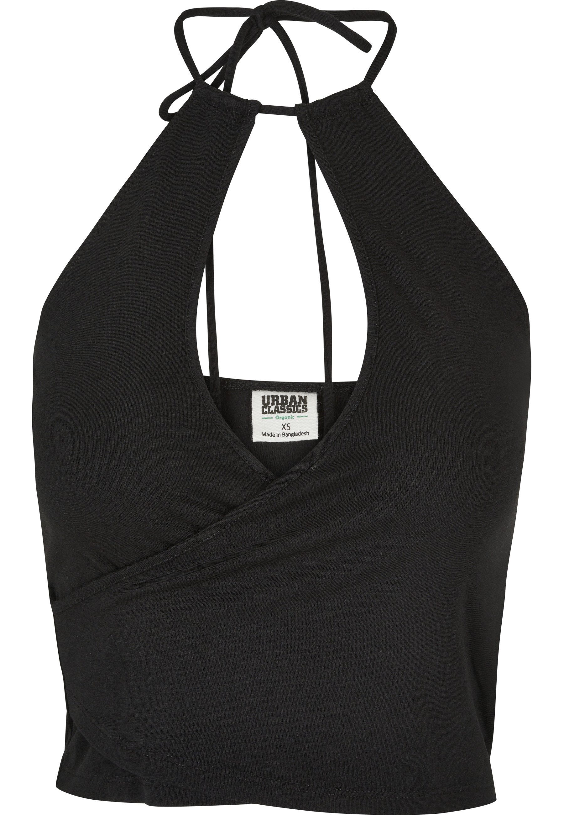 URBAN CLASSICS Tanktop Urban Classics Damen Ladies Short Wraped Neckholder günstig online kaufen