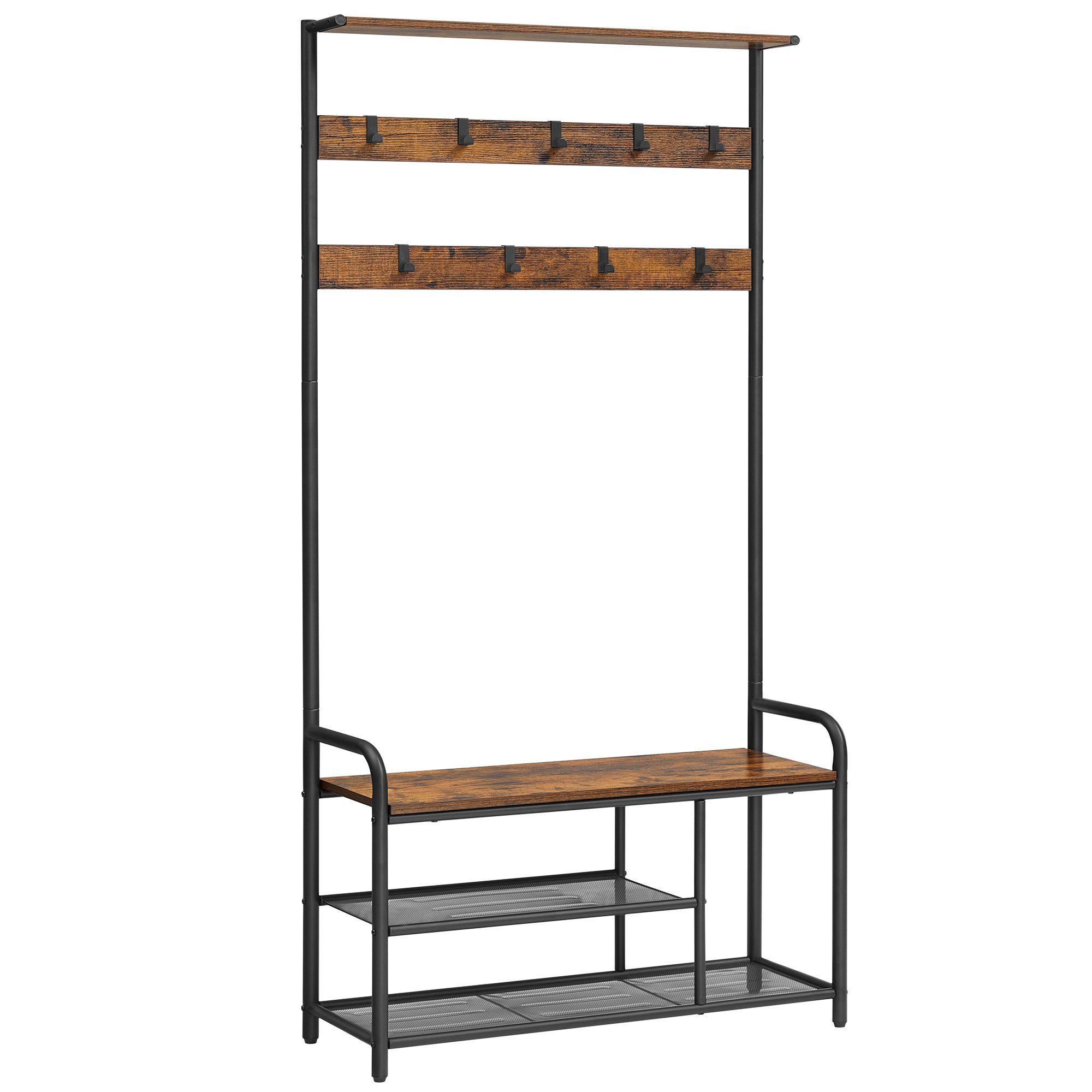 VASAGLE Garderobenständer Garderobe, mit Schuhregal, 85 x 30 x 180,5 cm günstig online kaufen