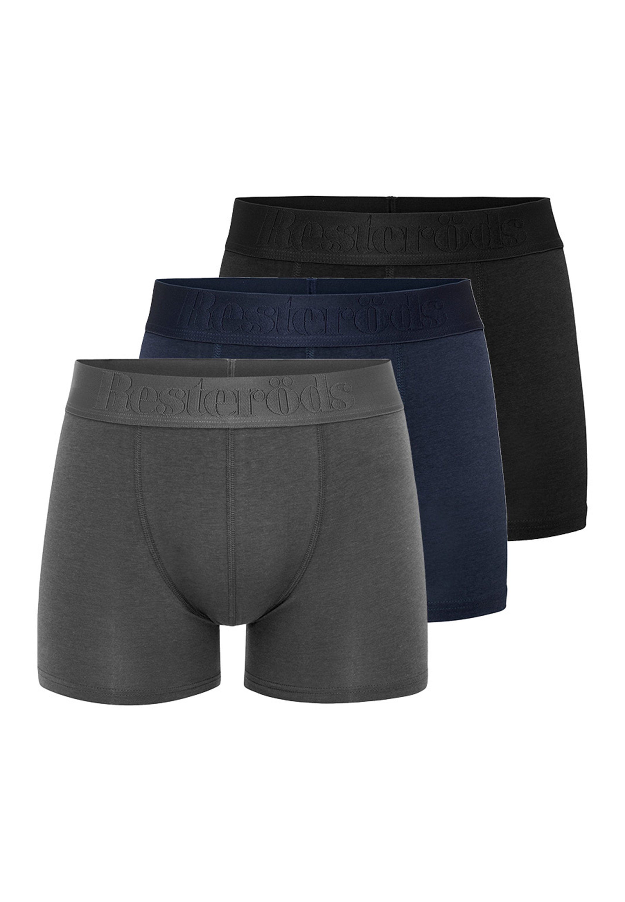 Resteröds Retro Boxer 3er Pack Bamboo (Spar-Set, 3-St) Retro Short / Pant - ohne Eingriff